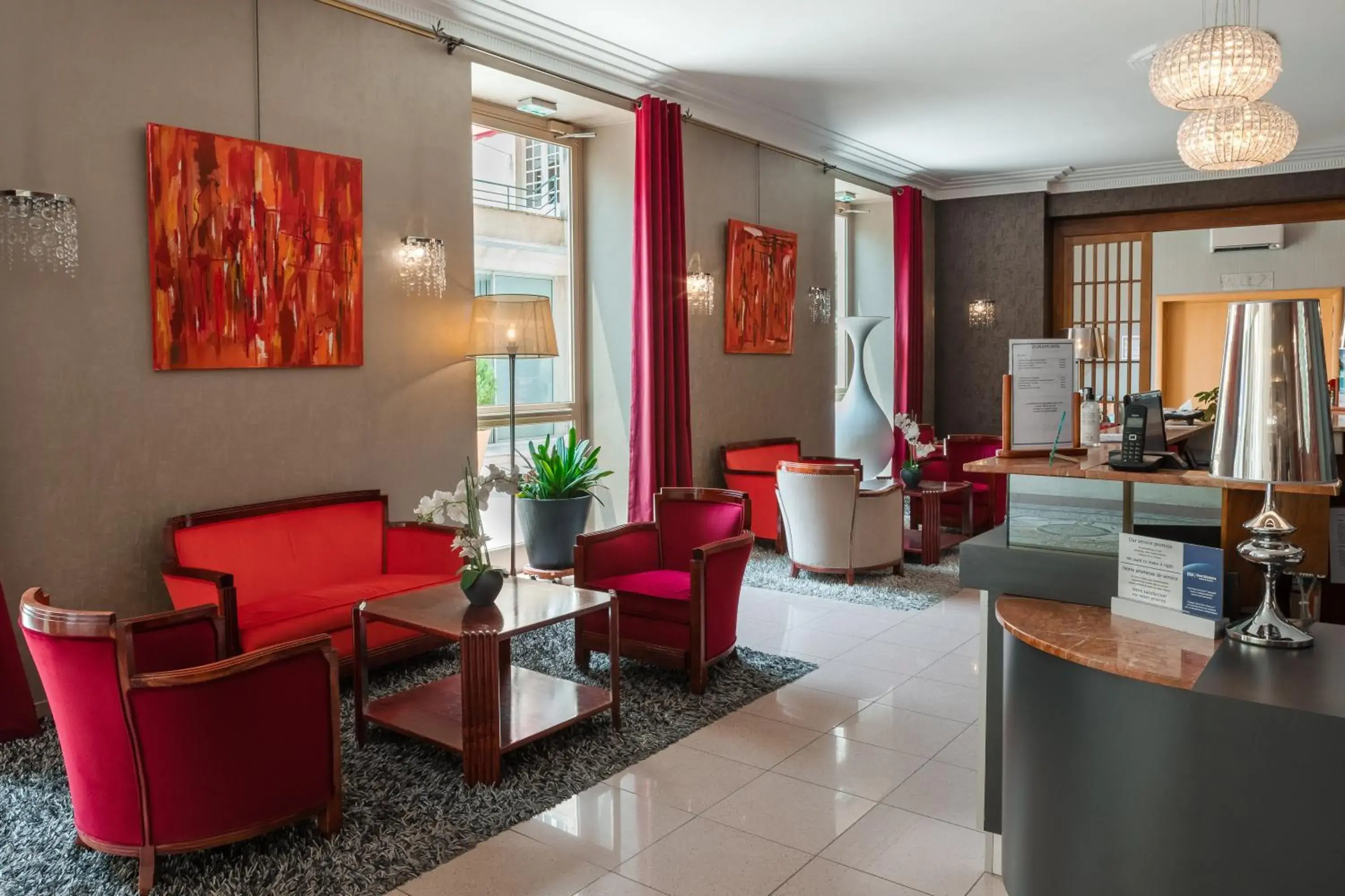 Lobby or reception, Lobby/Reception in Best Western Poitiers Centre Le Grand Hotel