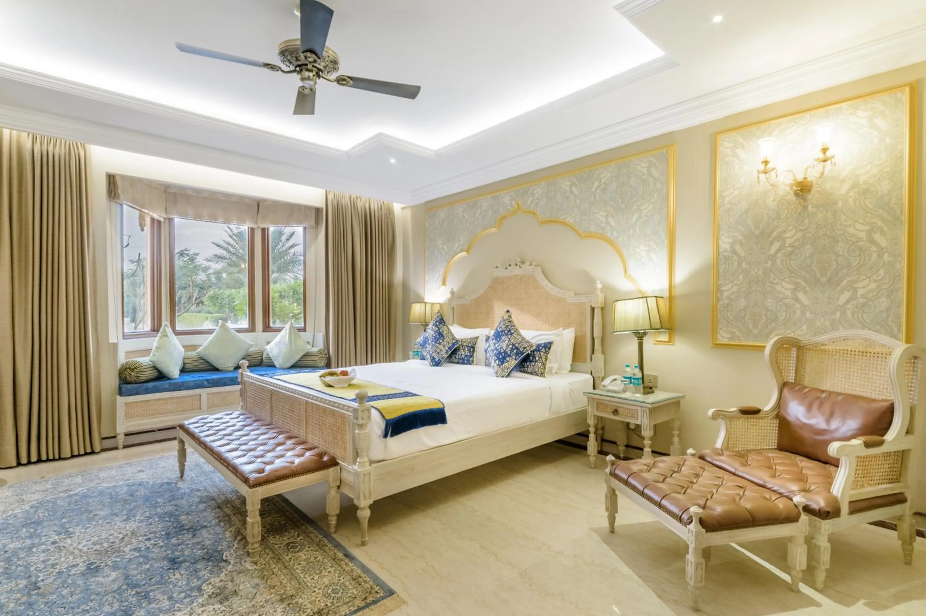 Bed in Fort Rajwada,Jaisalmer