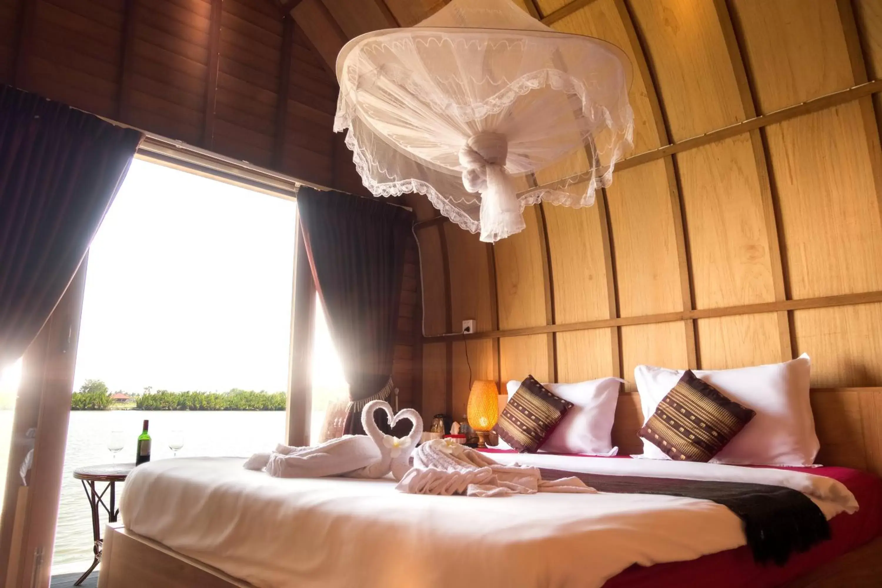 Bed in Bamboo Bungalow