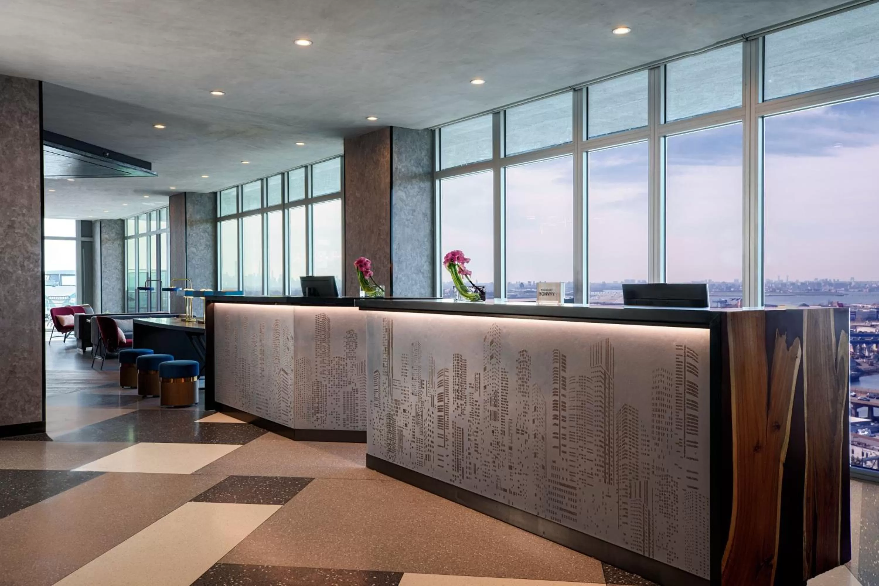 Lobby or reception in Renaissance New York Flushing Hotel at Tangram