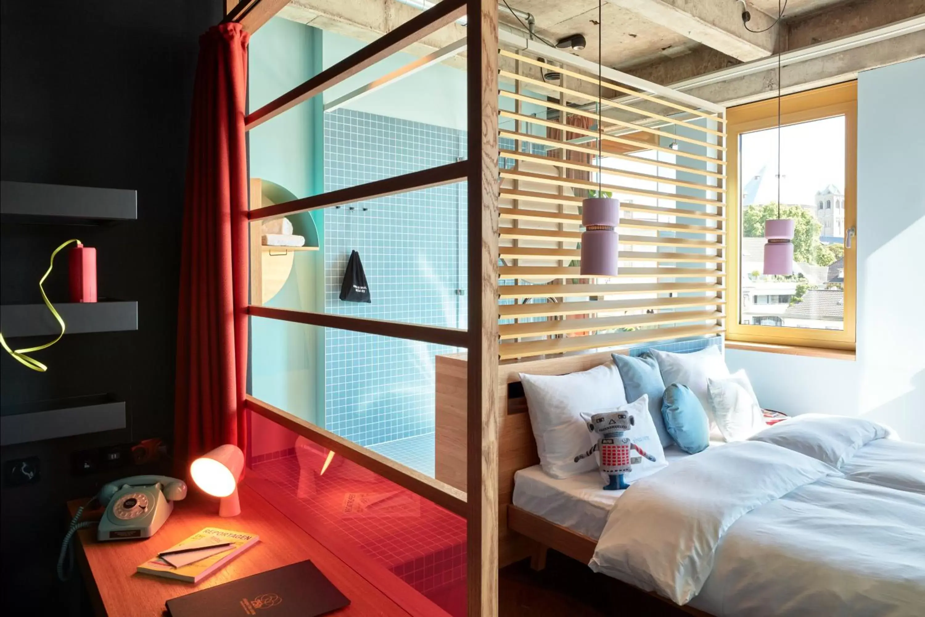 Seating area, Bed in 25hours Hotel The Circle Seating area, Bed in 25hours Hotel The Circle