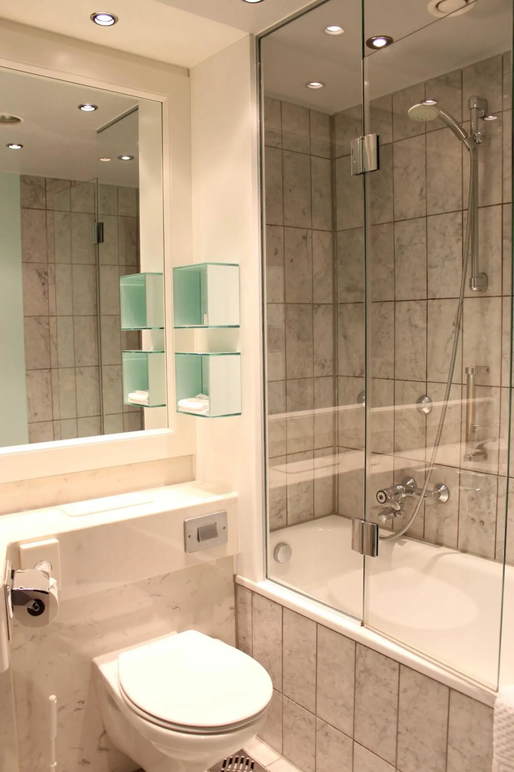 Shower, Bathroom in Mercure Hotel Dortmund Centrum
