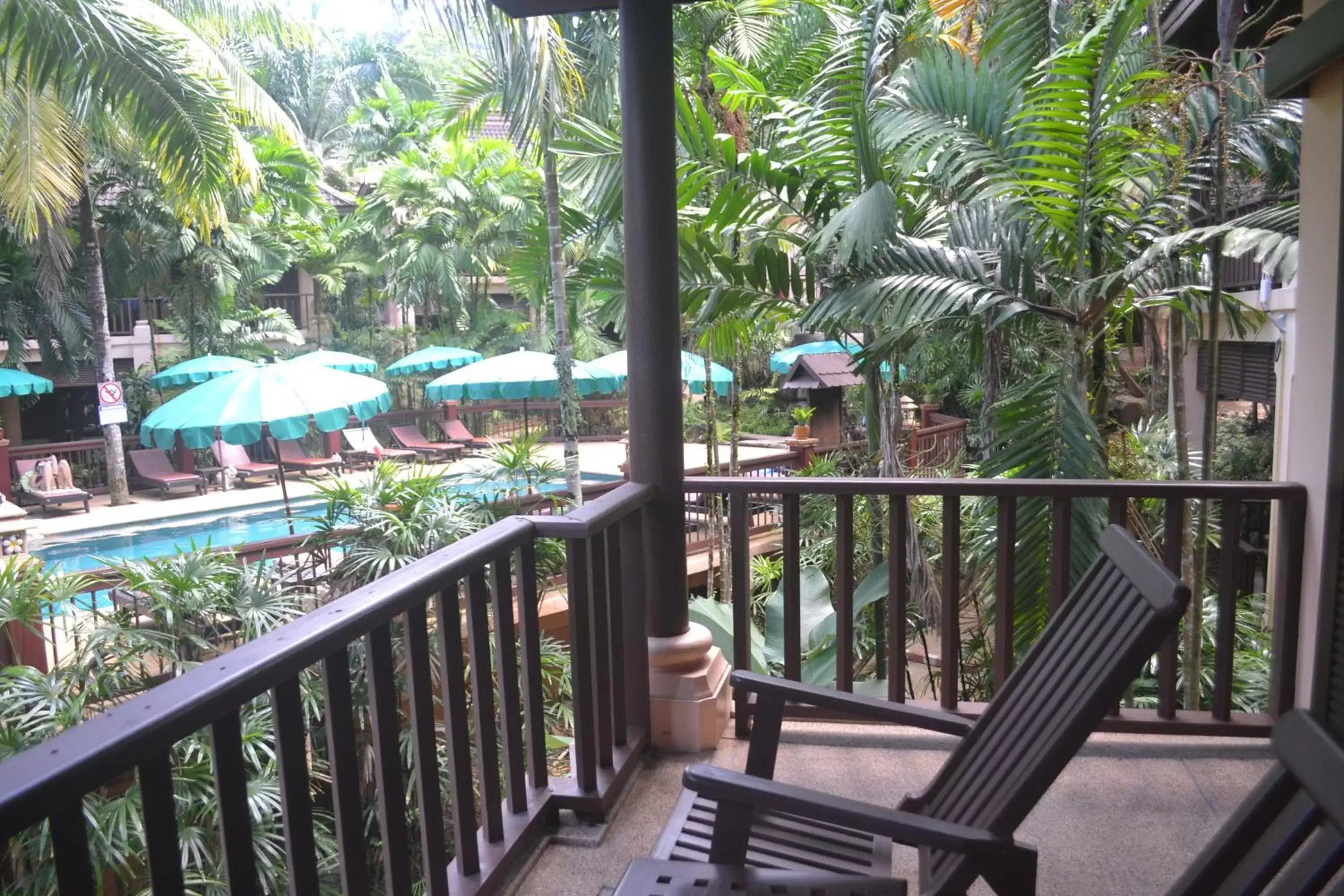 Balcony/Terrace, Pool View in Khaolak Palm Beach Resort