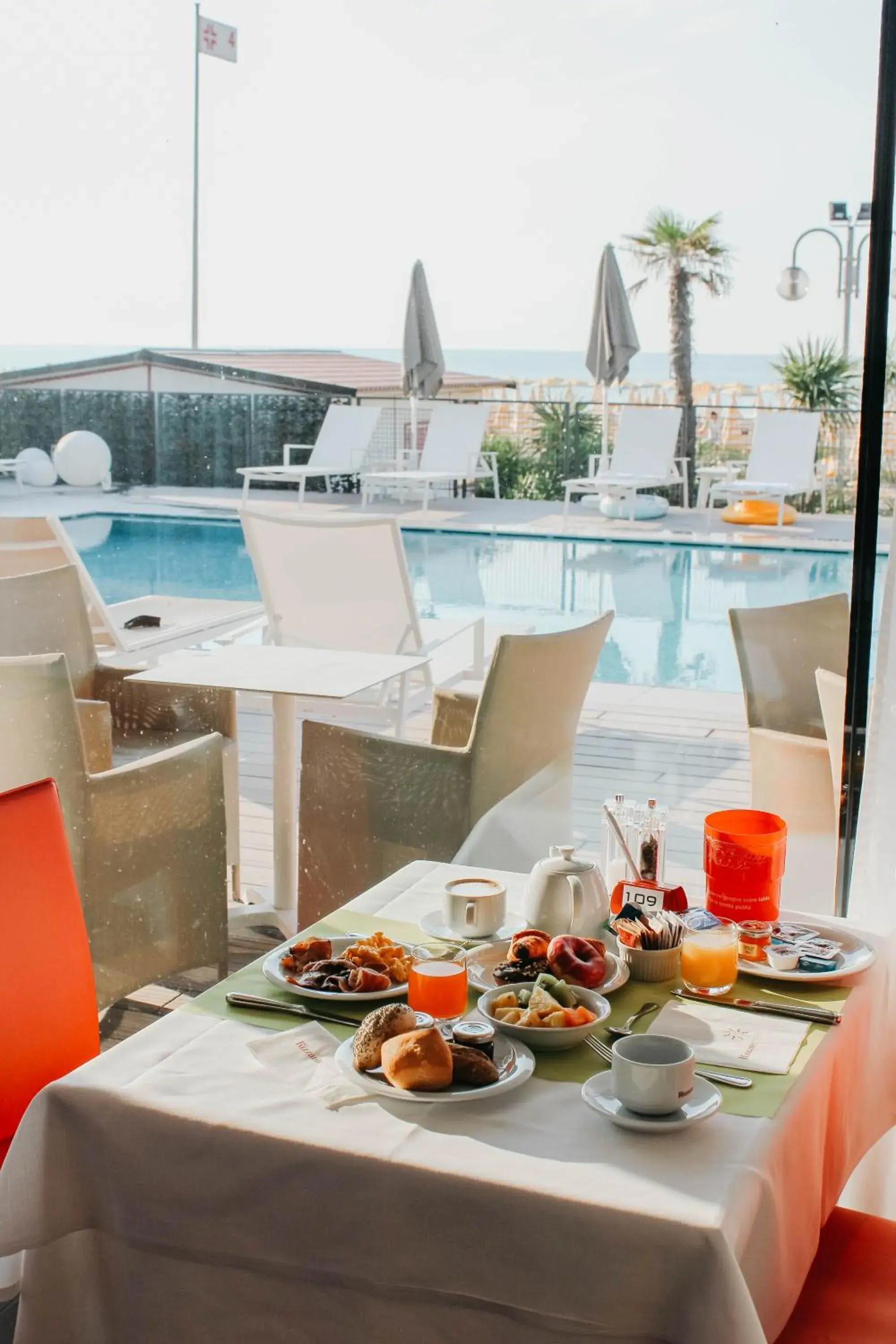 Breakfast, Swimming Pool in Hotel Adlon