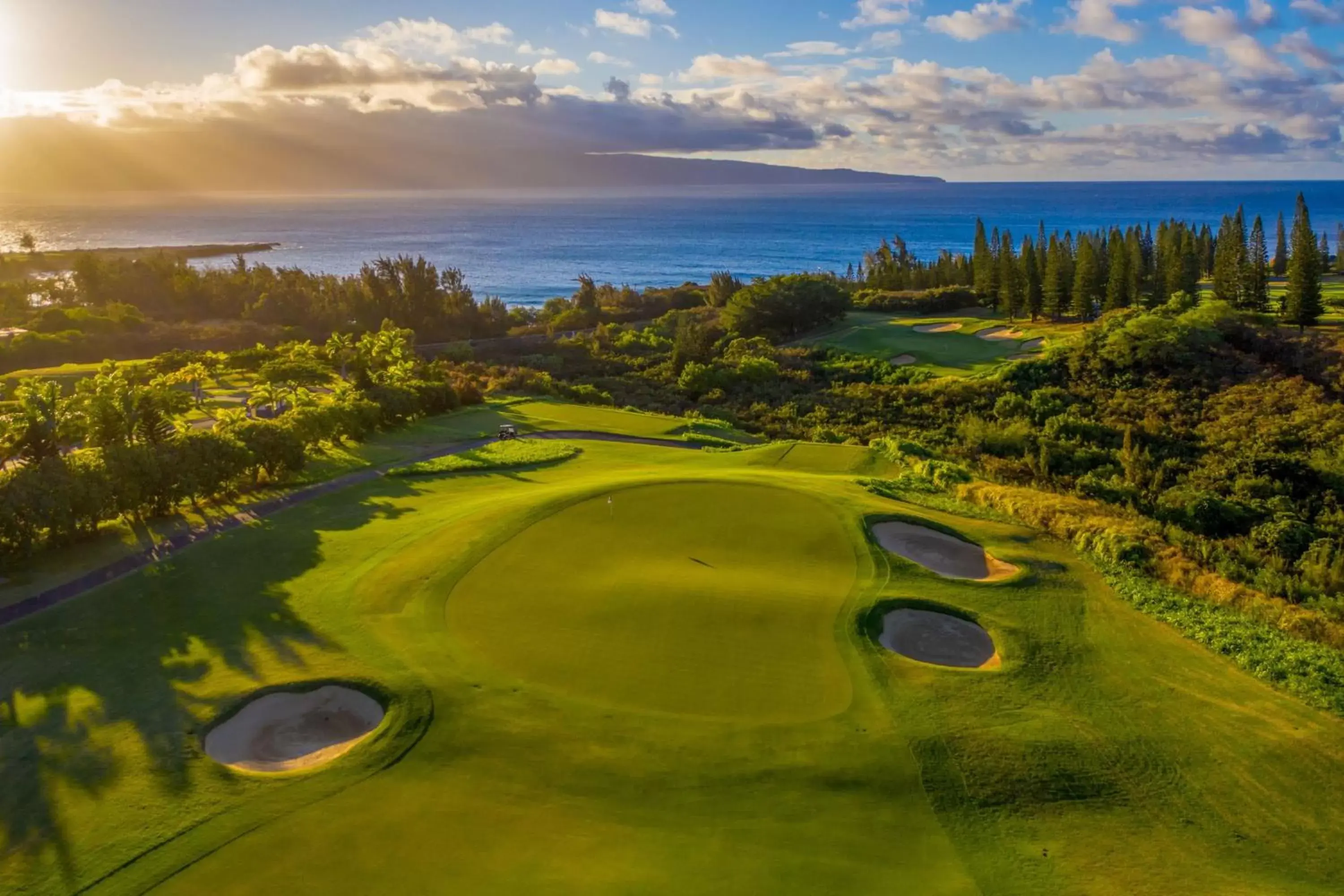 Golfcourse, Bird's-eye View in The Ritz-Carlton Maui, Kapalua
