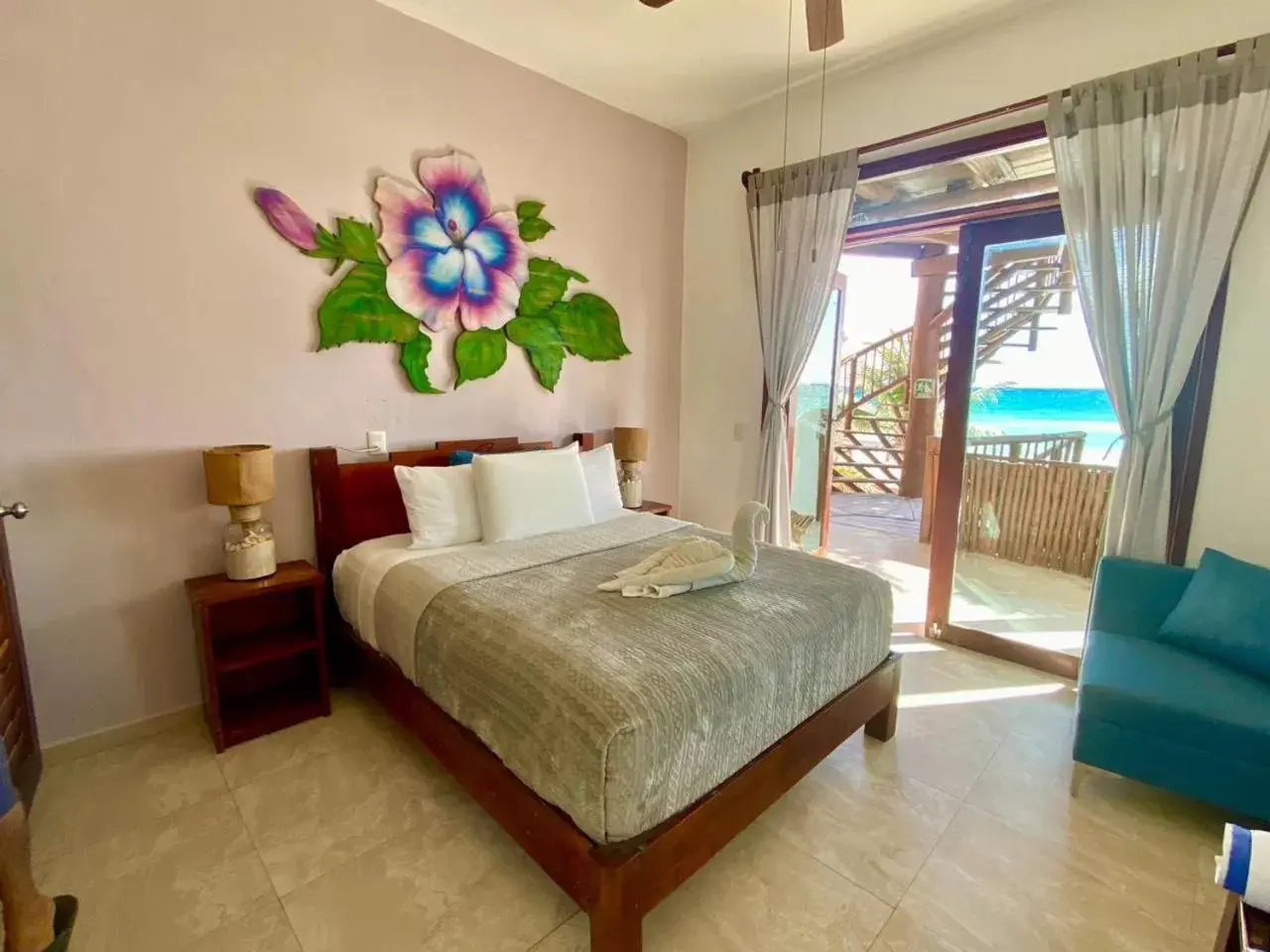 Photo of the whole room, Bed in Playa Canek Beachfront Eco Hotel