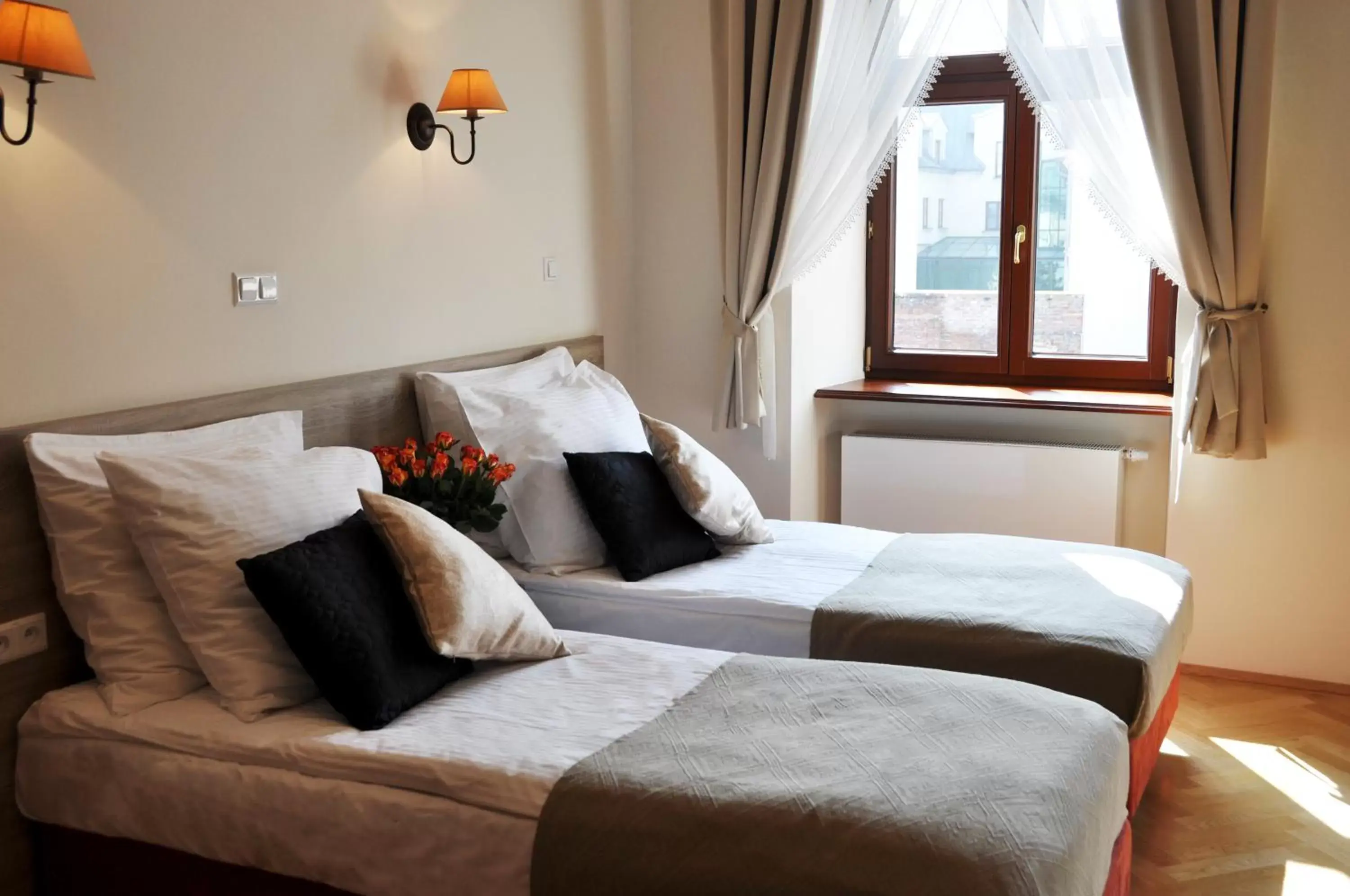 Bed in Hotel Santi Bed in Hotel Santi