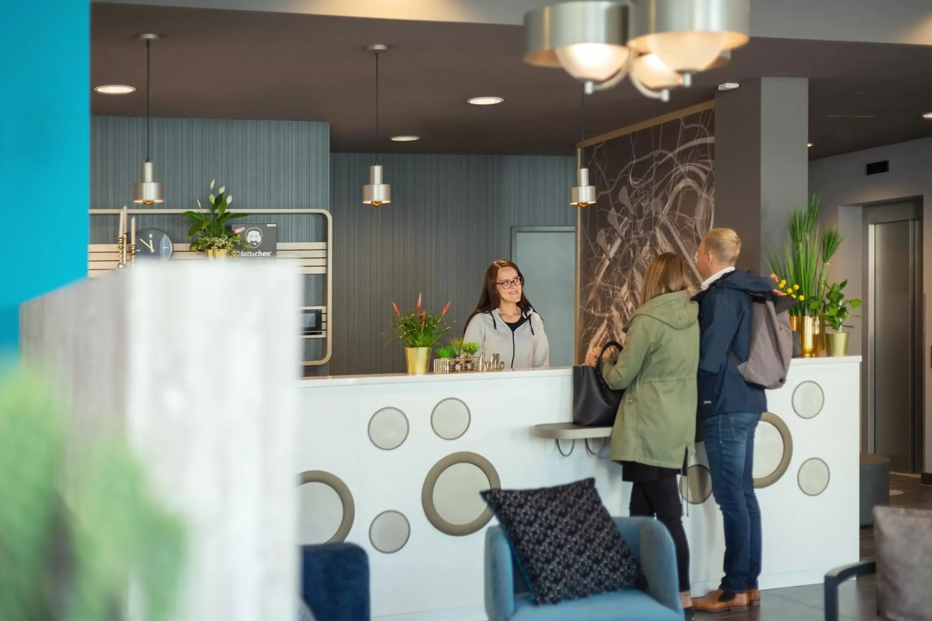 Lobby or reception in Holiday Inn - the niu, Brass Munich Olympiapark by IHG Lobby or reception in Holiday Inn - the niu, Brass Munich Olympiapark by IHG