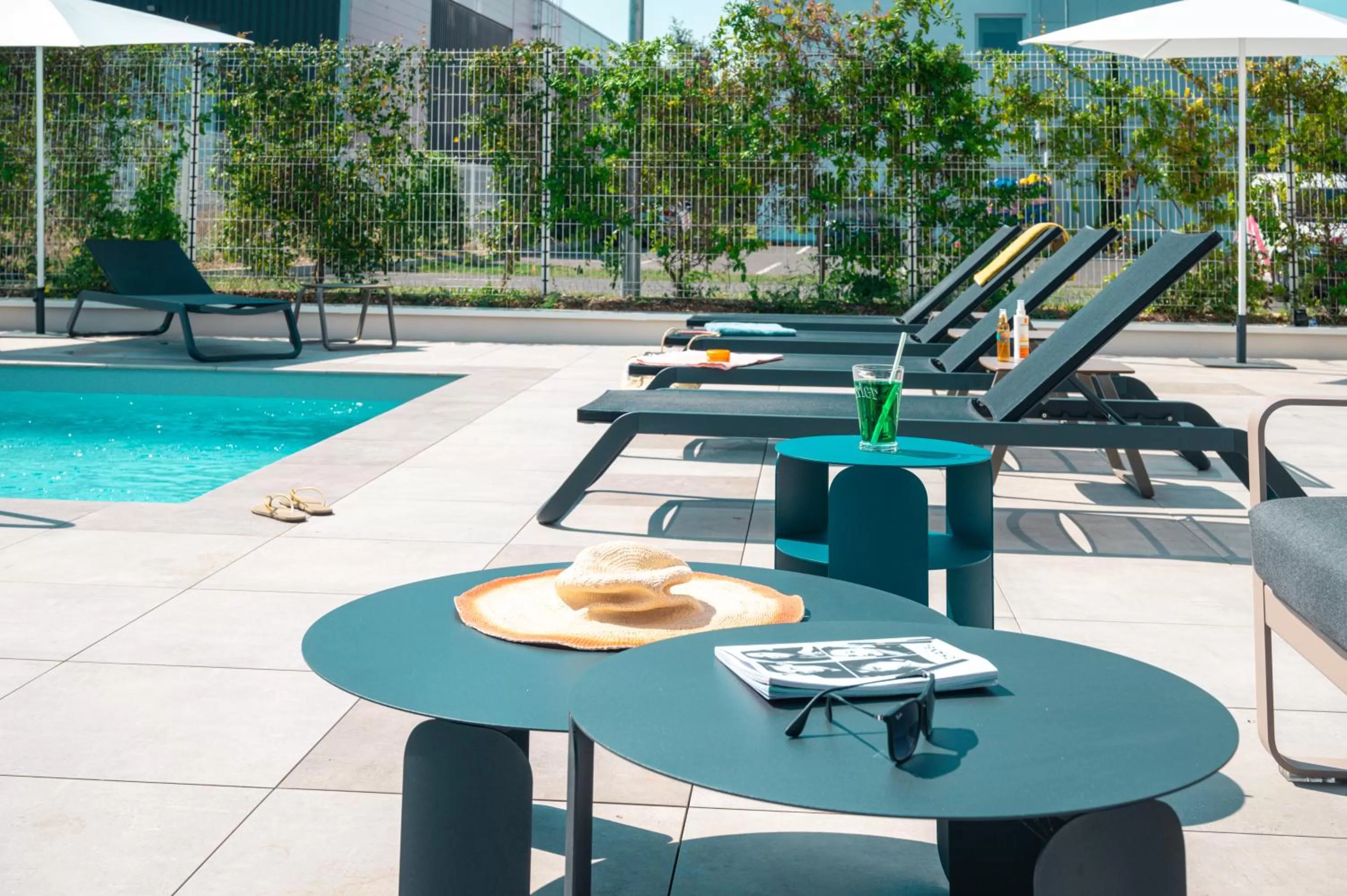 Swimming pool in ibis Styles Lyon Meyzieu Arena Stadium