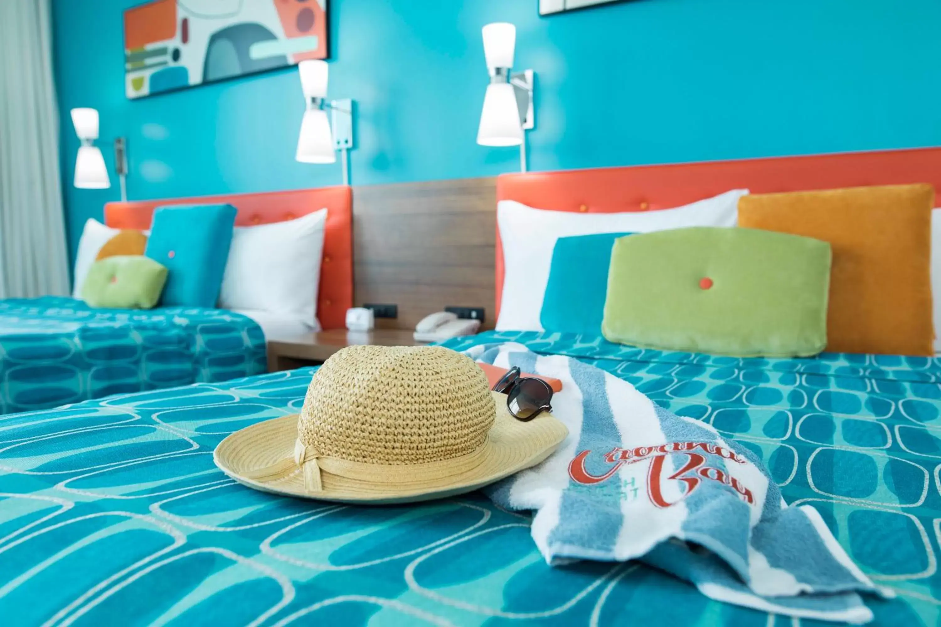 Bed in Universal's Cabana Bay Beach Resort