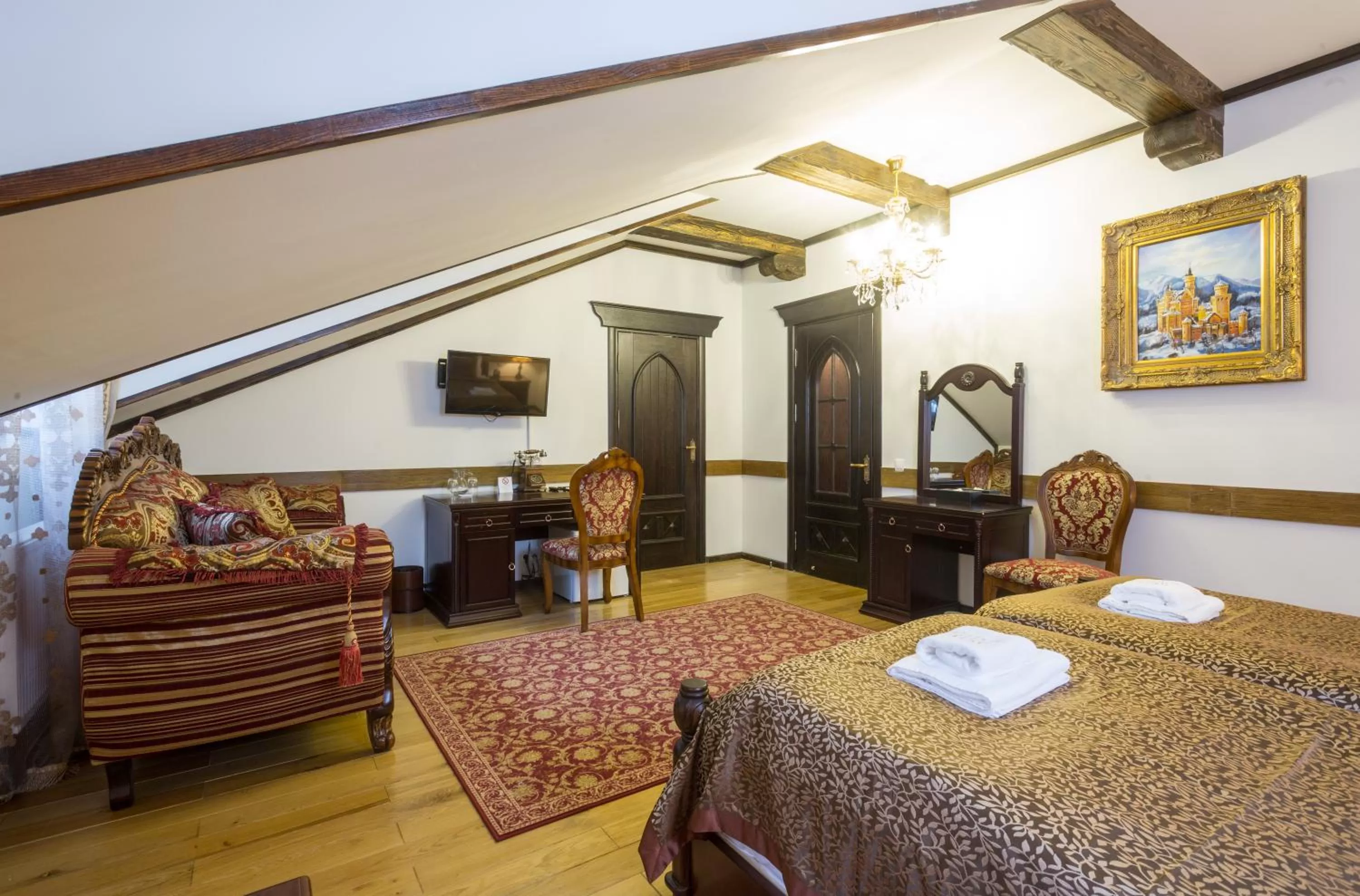 Bed in Zámek Lužec Spa & Wellness Resort