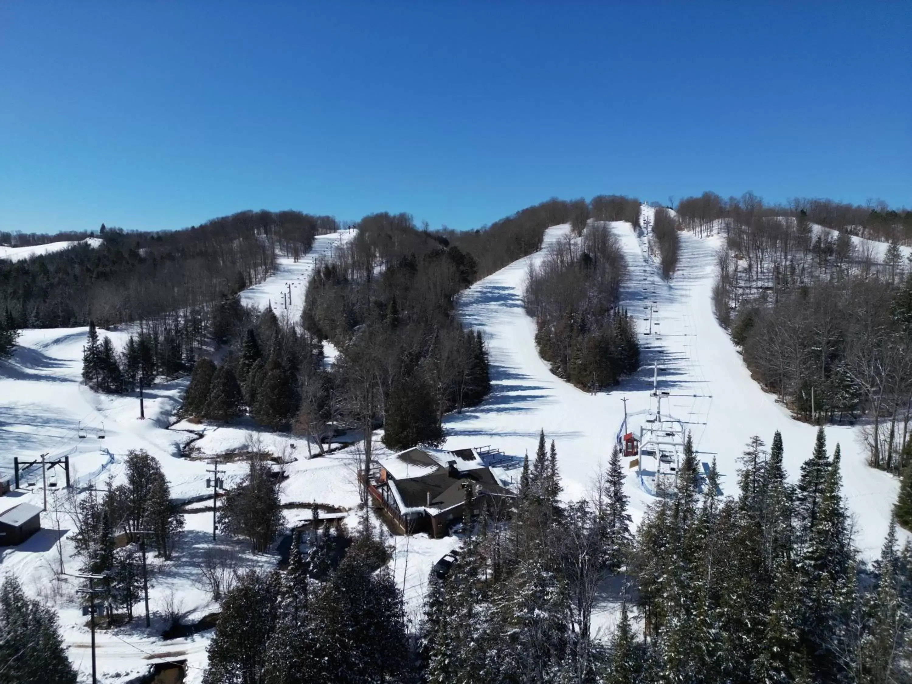 River view, Winter in Otsego Resort