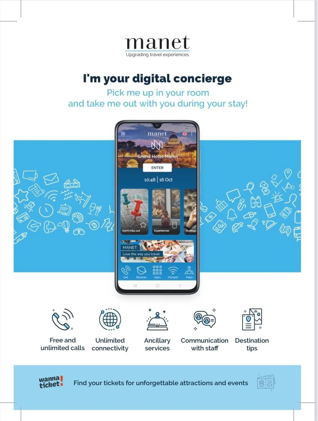 internet in Albergo Delle Regioni, Barberini - Fontana di Trevi