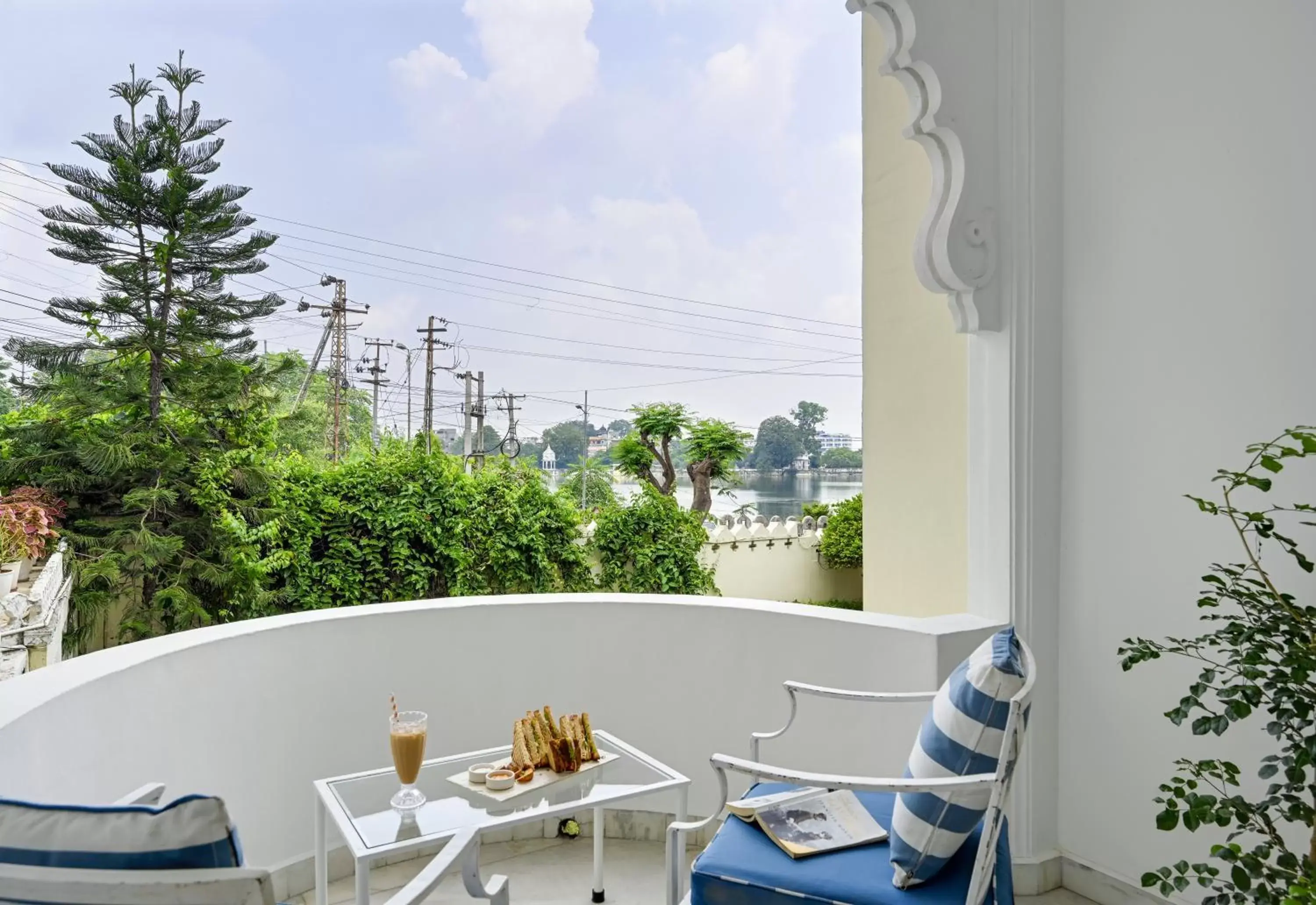 Balcony/Terrace in Swaroop Vilas - Lake Facing Boutique Hotel