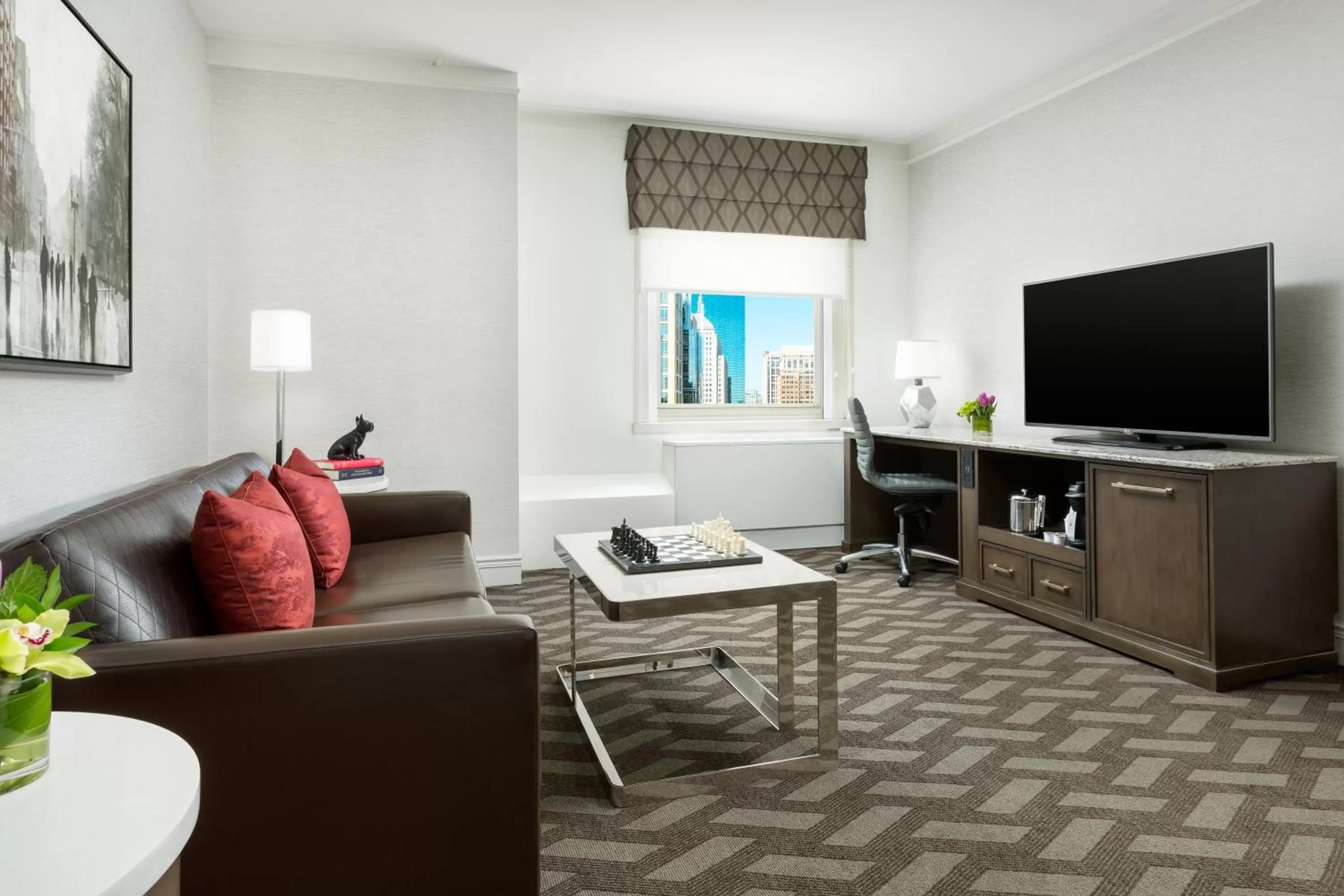 Living room in Hilton Boston Park Plaza