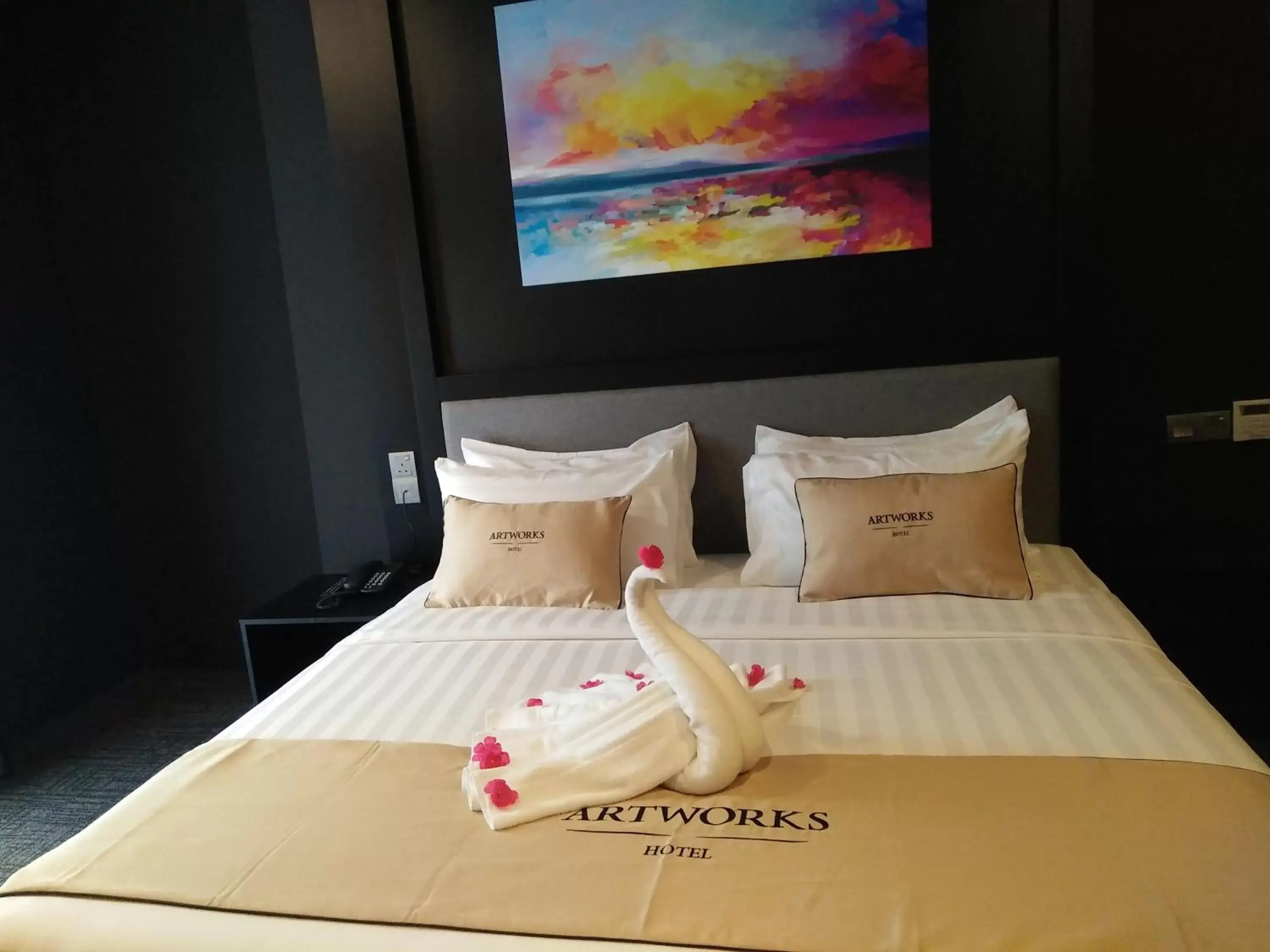 Bed in Artworks Hotel Ipoh
