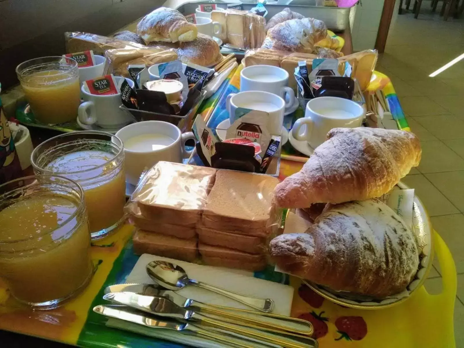 Italian breakfast in Villaggio dei Balocchi