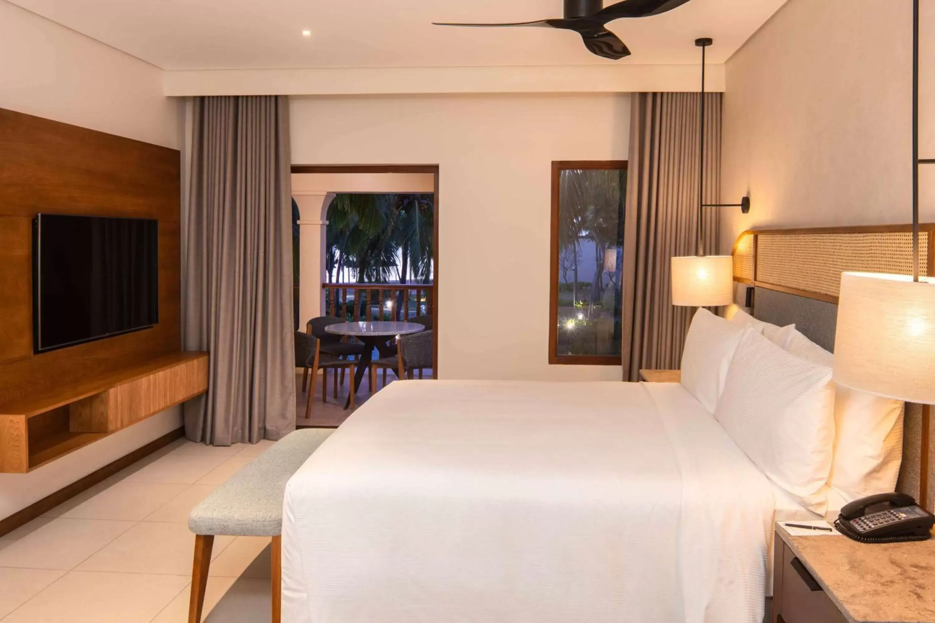 Bedroom, Bed in Hilton Mauritius Resort & Spa