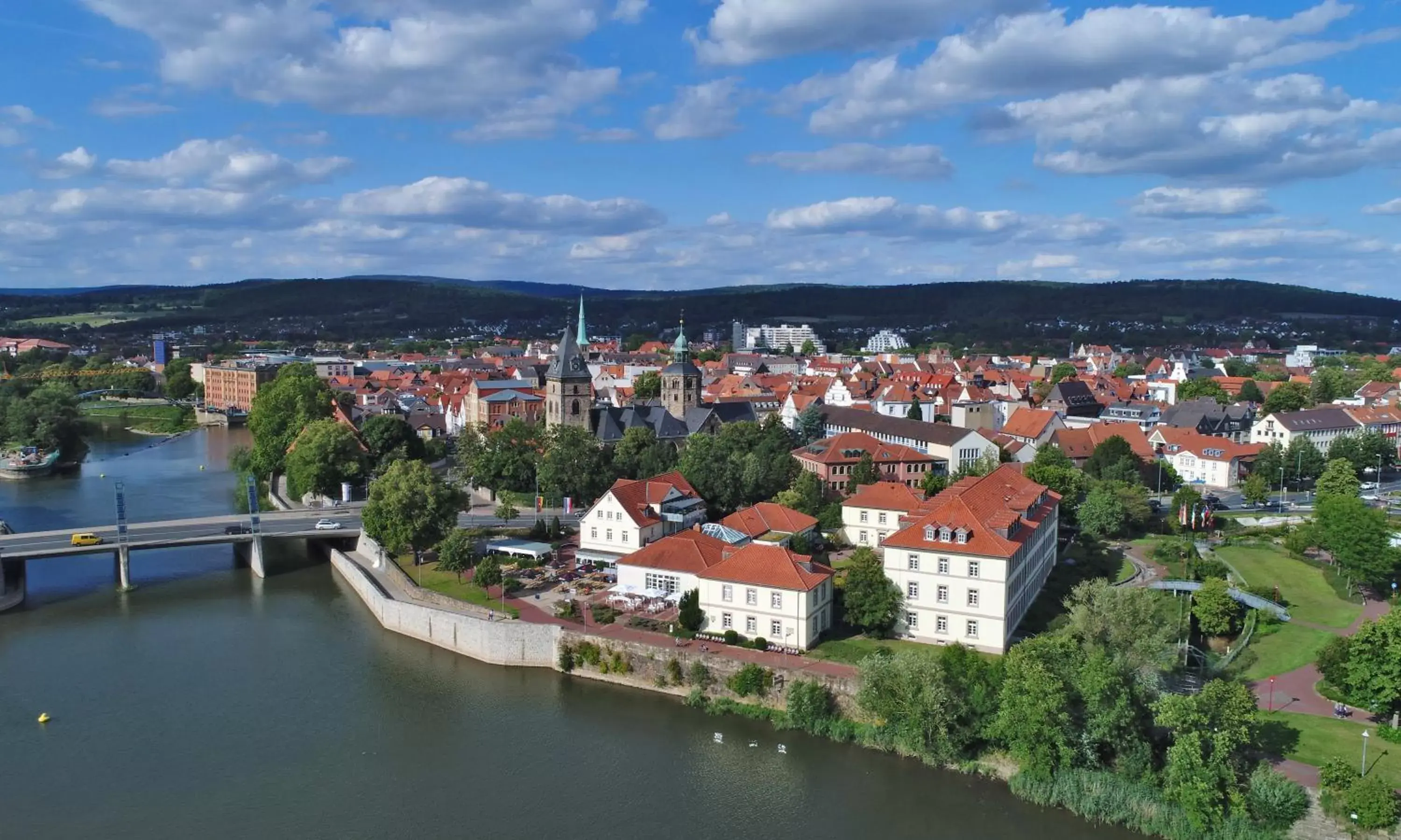 Bird's eye view, Bird's-eye View in Hotel Stadt Hameln