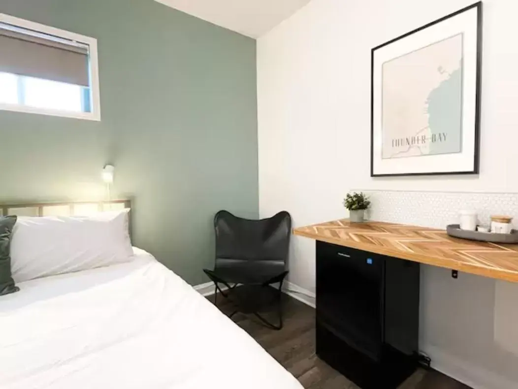 Bed in Sleeping Giant BNB