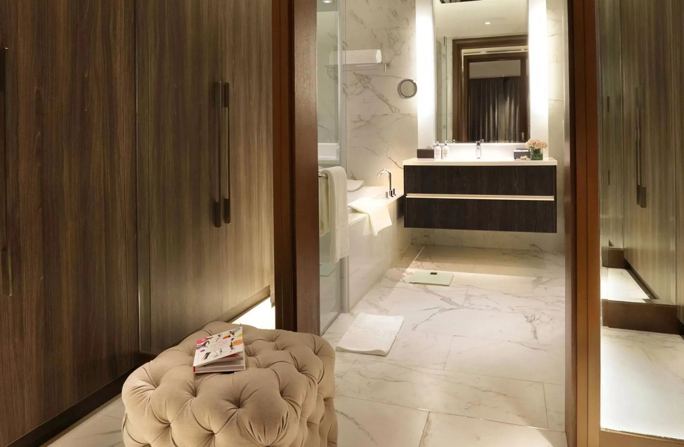 Bathroom, Bed in Makati Diamond Residences