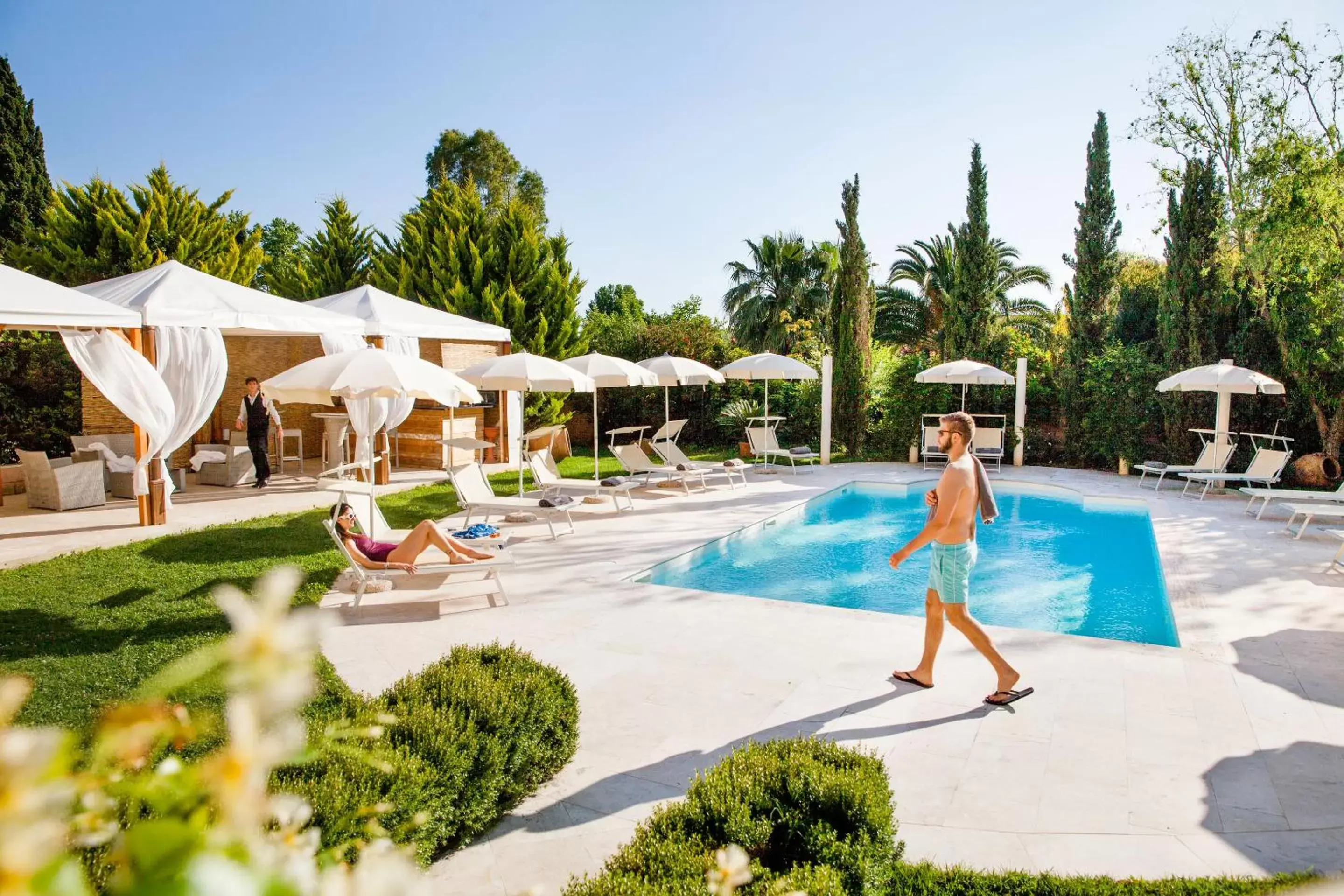 Garden, Swimming Pool in Ostia Antica Park Hotel & Spa