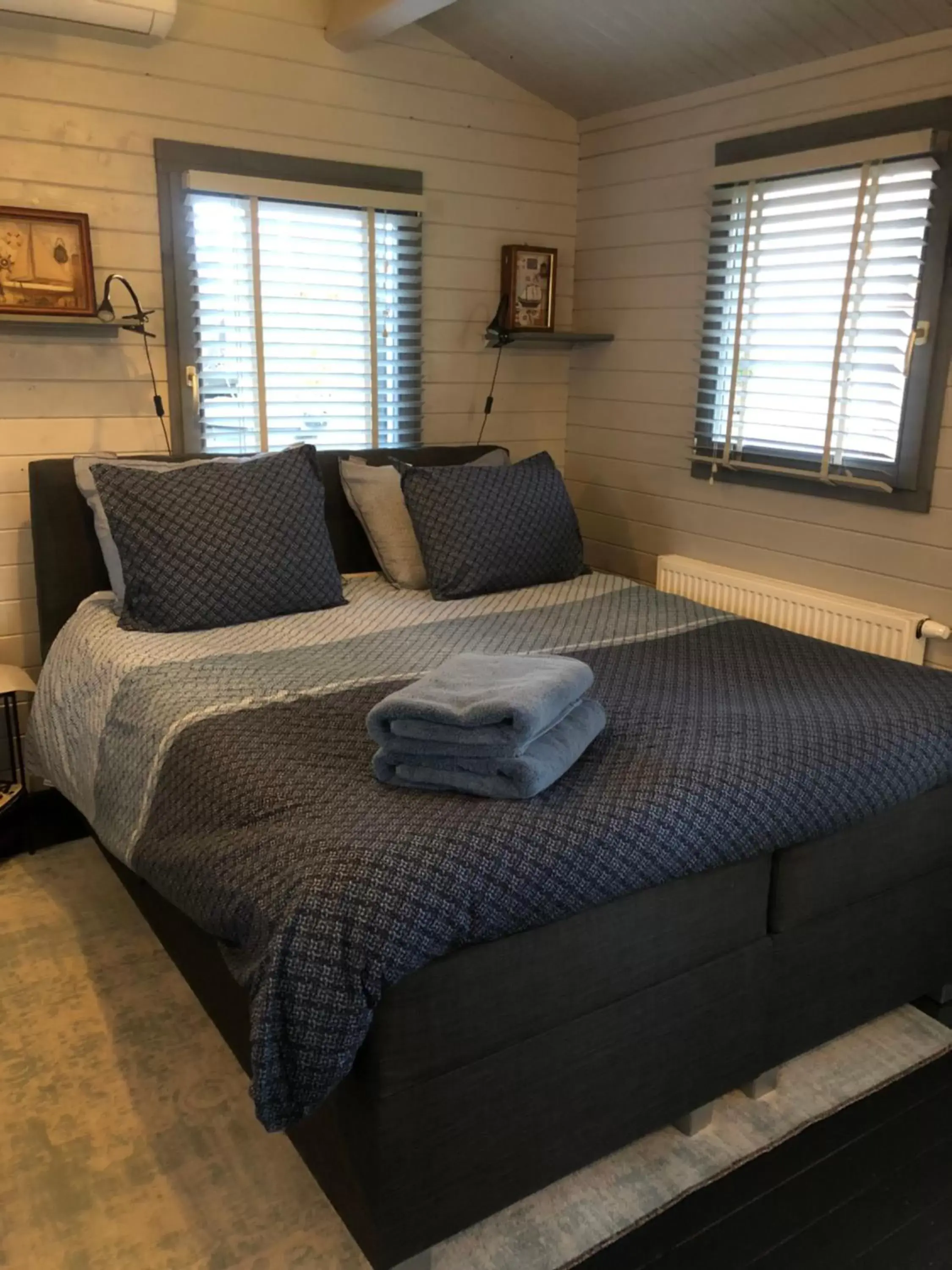 Bed in Tiny House Boatshed