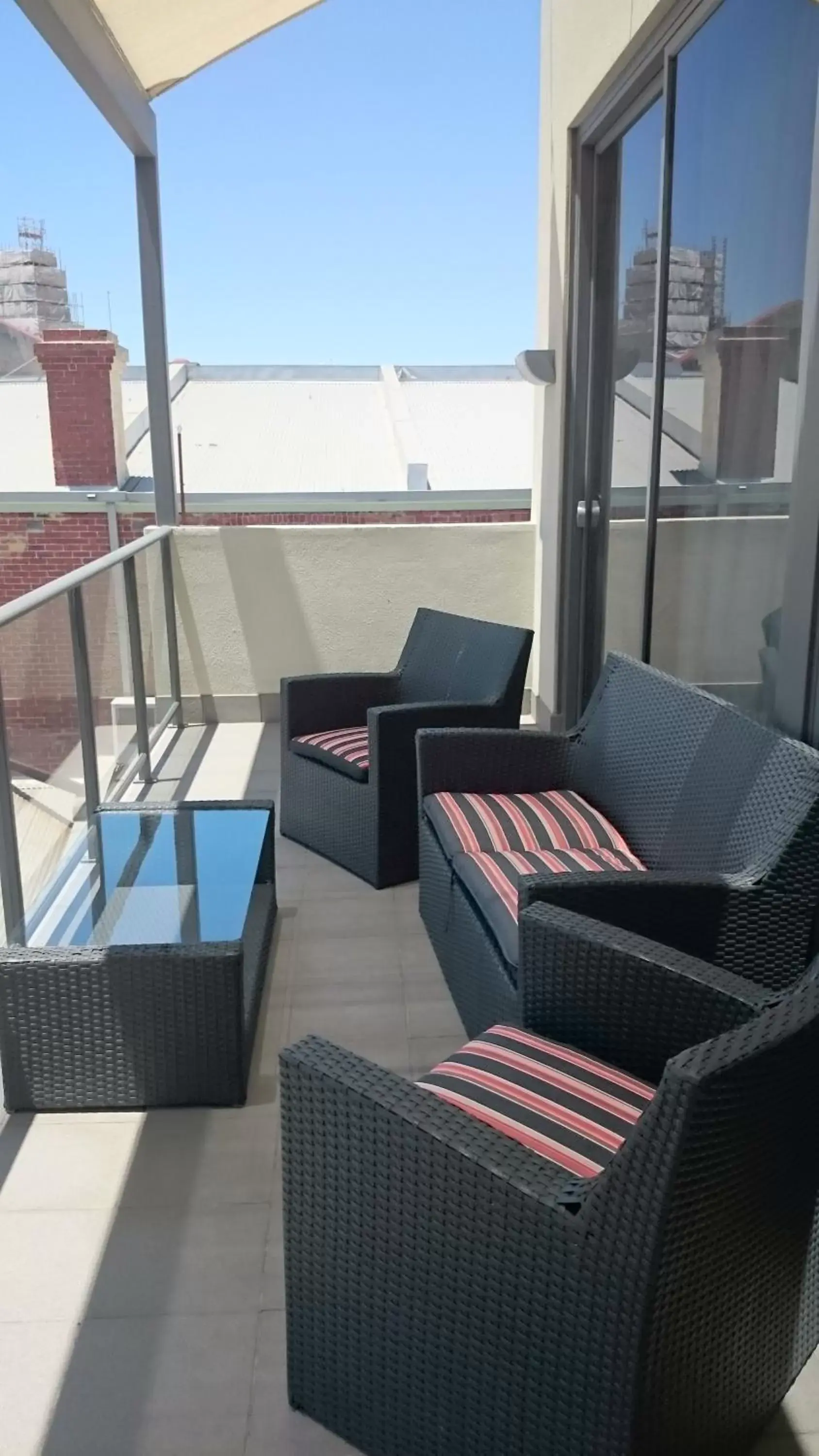 Balcony/Terrace in New Haus by Hougoumont Hotel, former Bannister 22