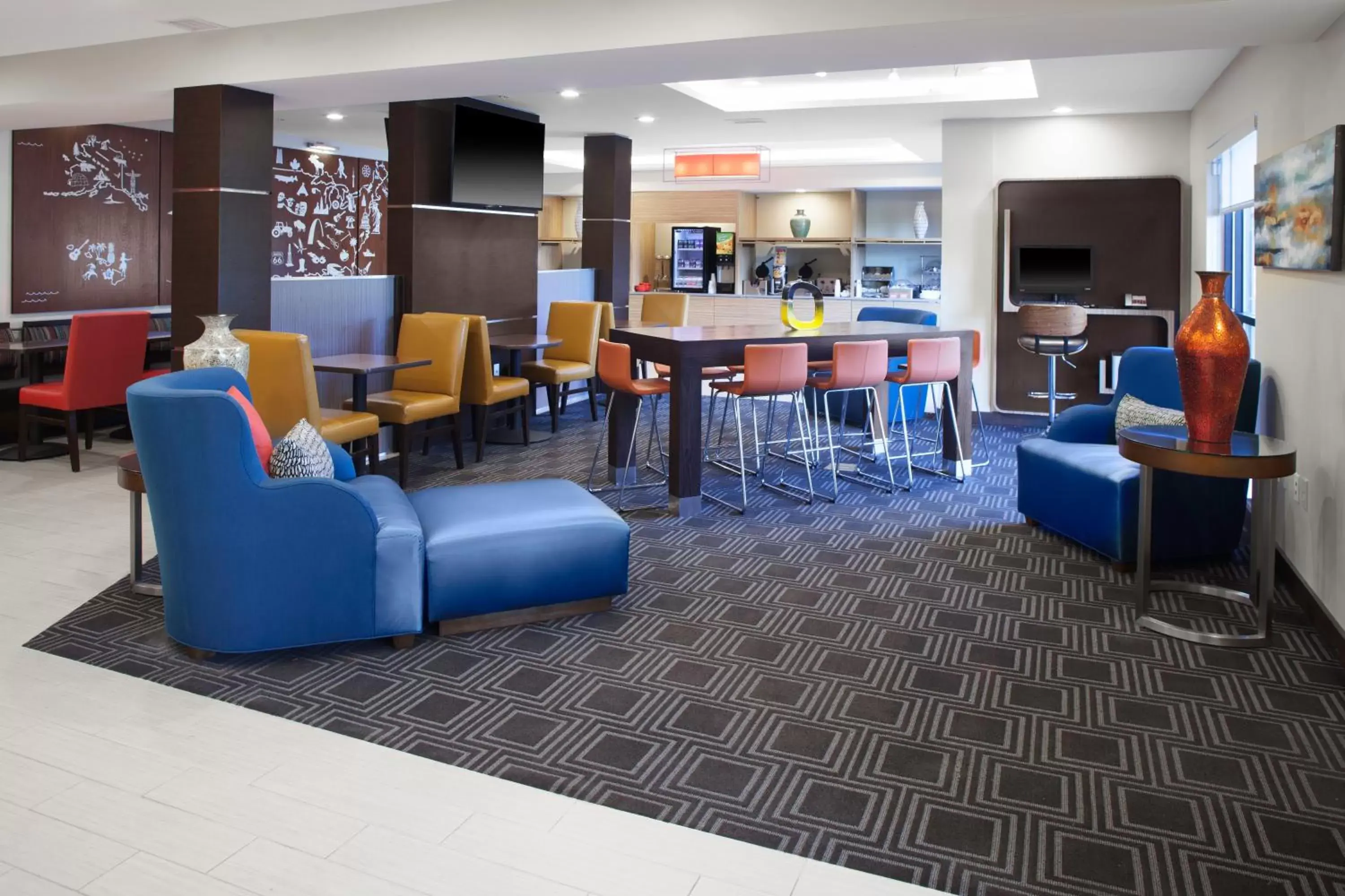 Lobby or reception, Lounge/Bar in TownePlace Suites by MarriottDetroit Canton
