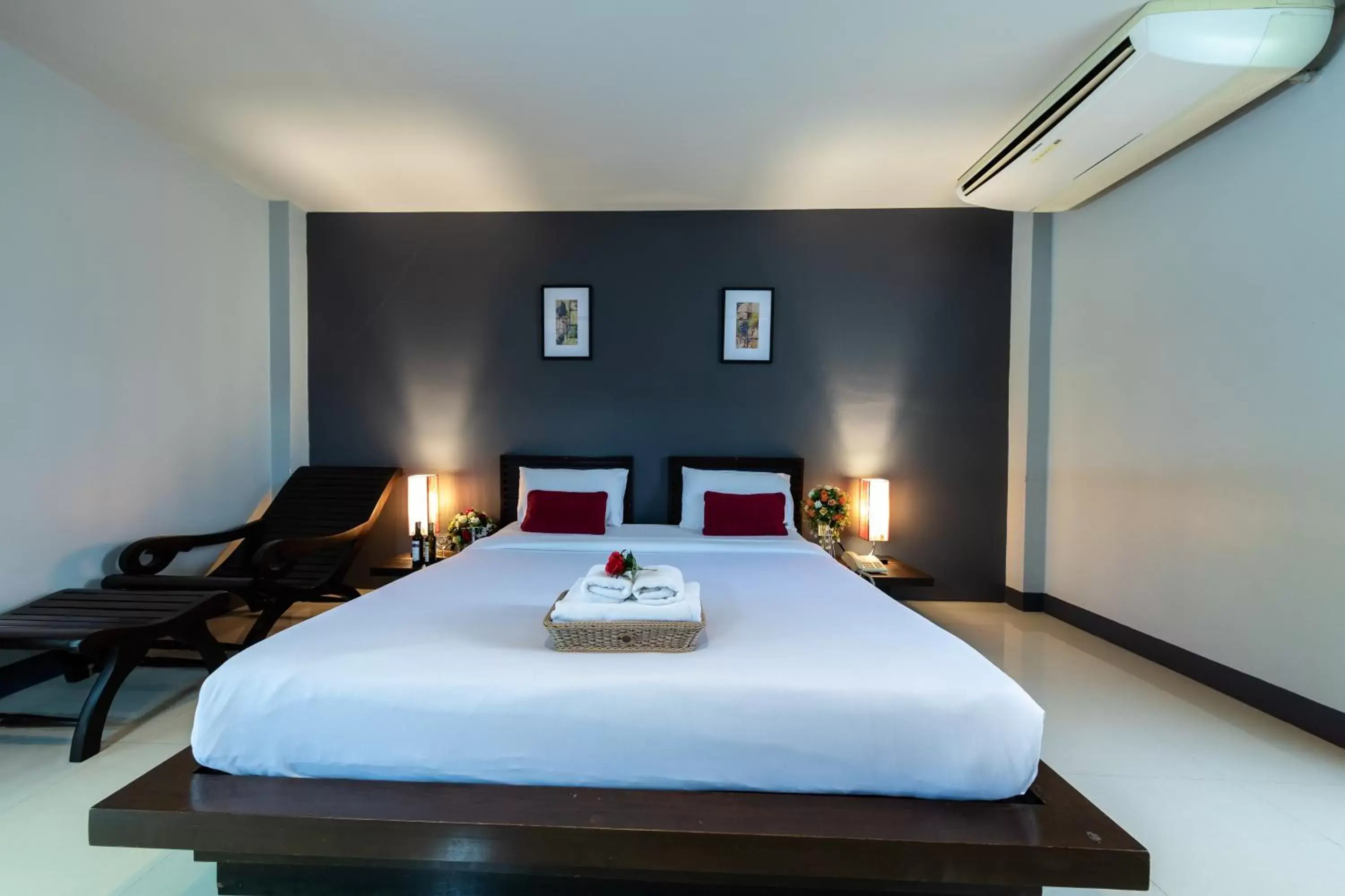 Bed in The RiverKwai Bridge Resort Bed in The RiverKwai Bridge Resort