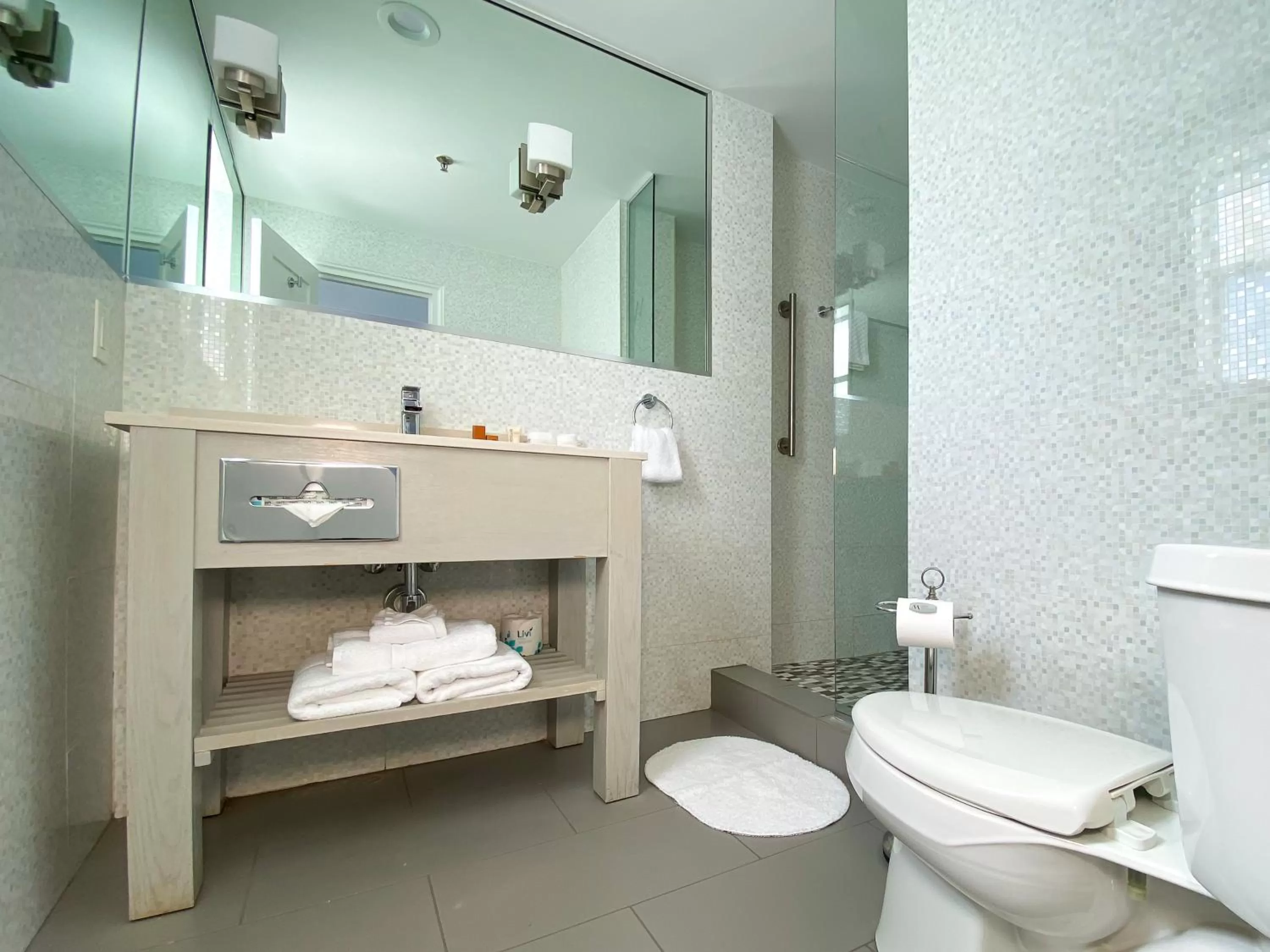 Bathroom in Marseilles Beachfront Hotel