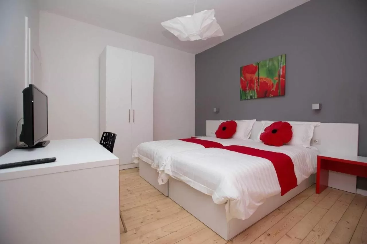 Bedroom, Bed in Hotel Rimini Tirana