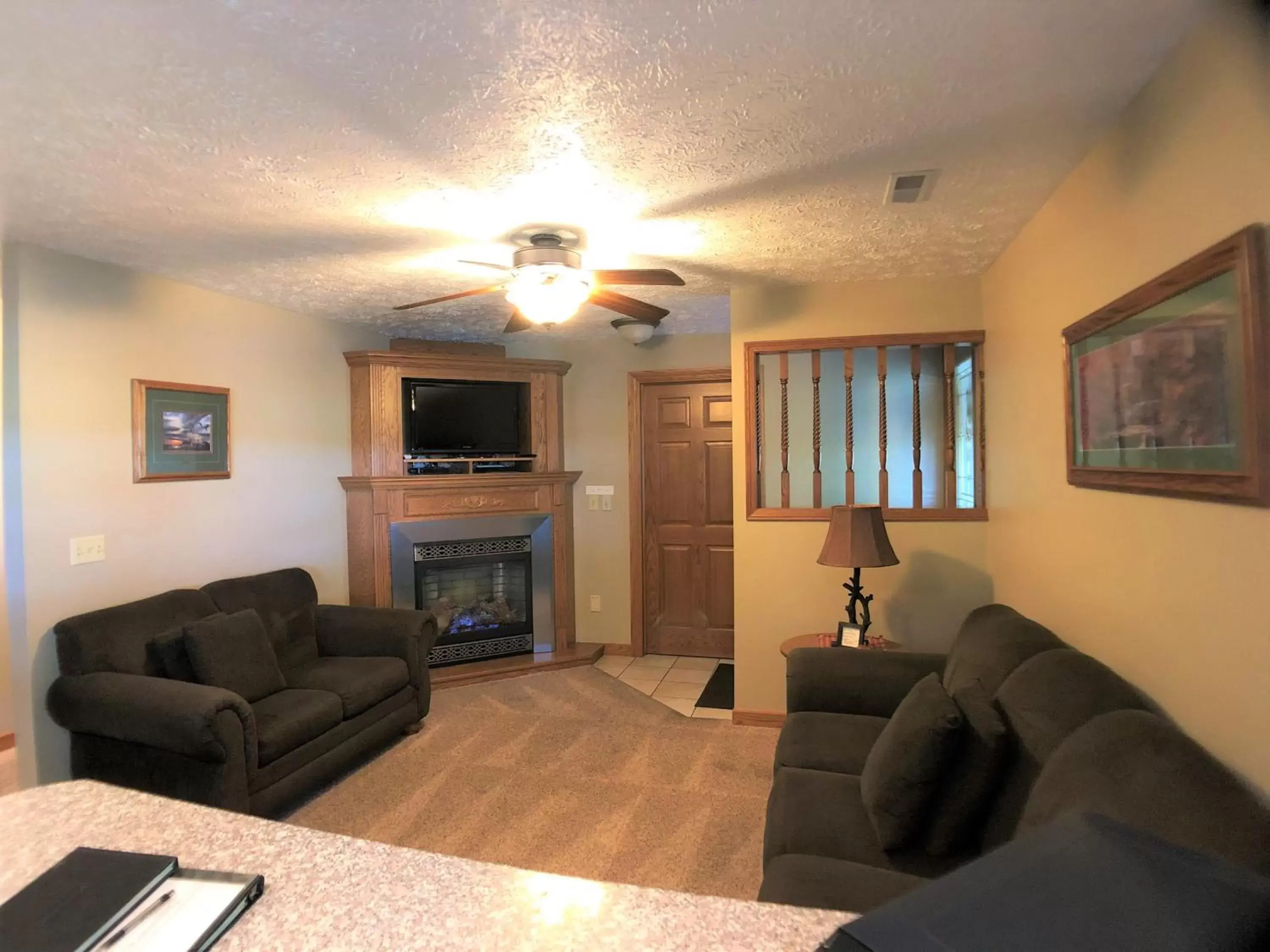 Seating Area in Sojourner's Lodge & Log Cabin Suites