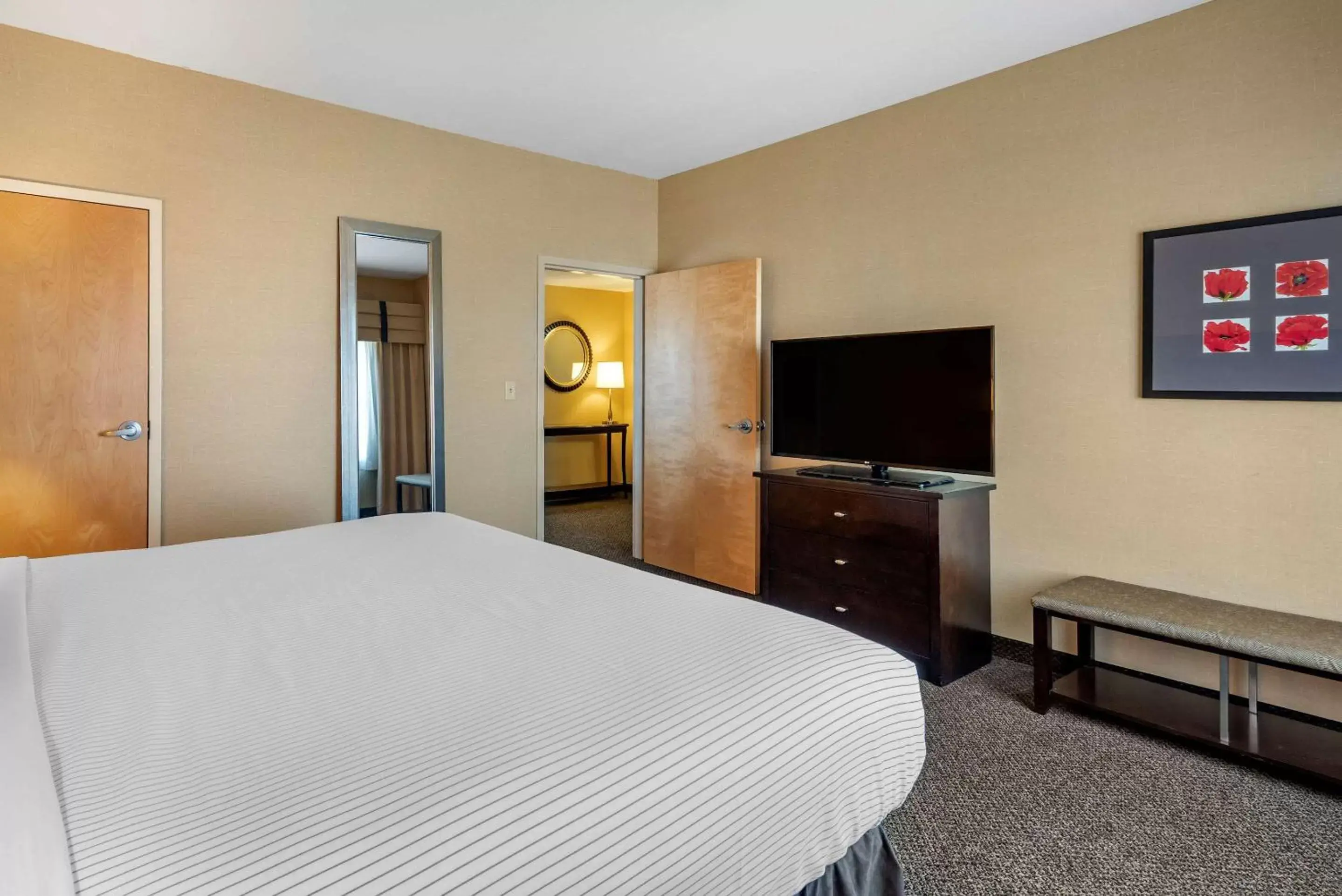 TV and multimedia, Bed in Cambria Hotel Columbus - Polaris