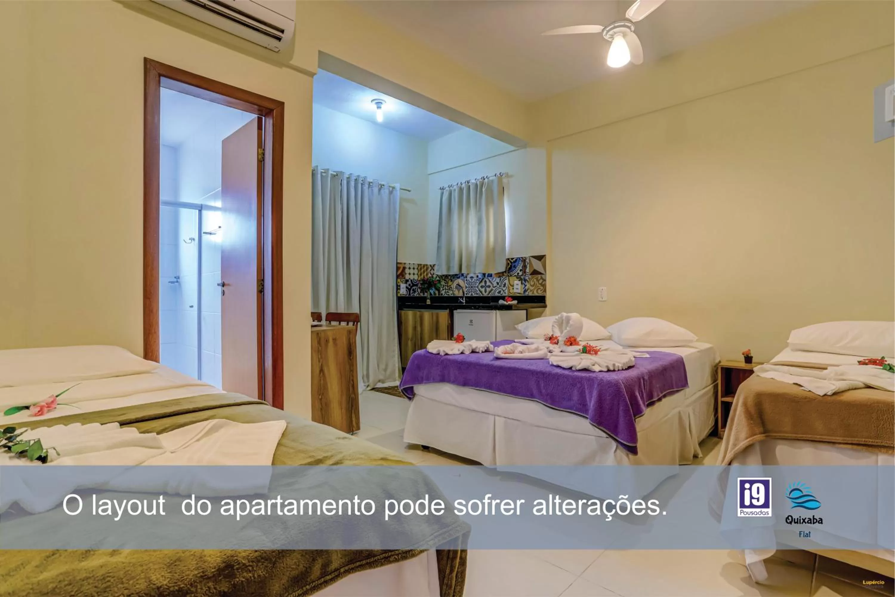 Photo of the whole room, Bed in i9 Quixaba Flat