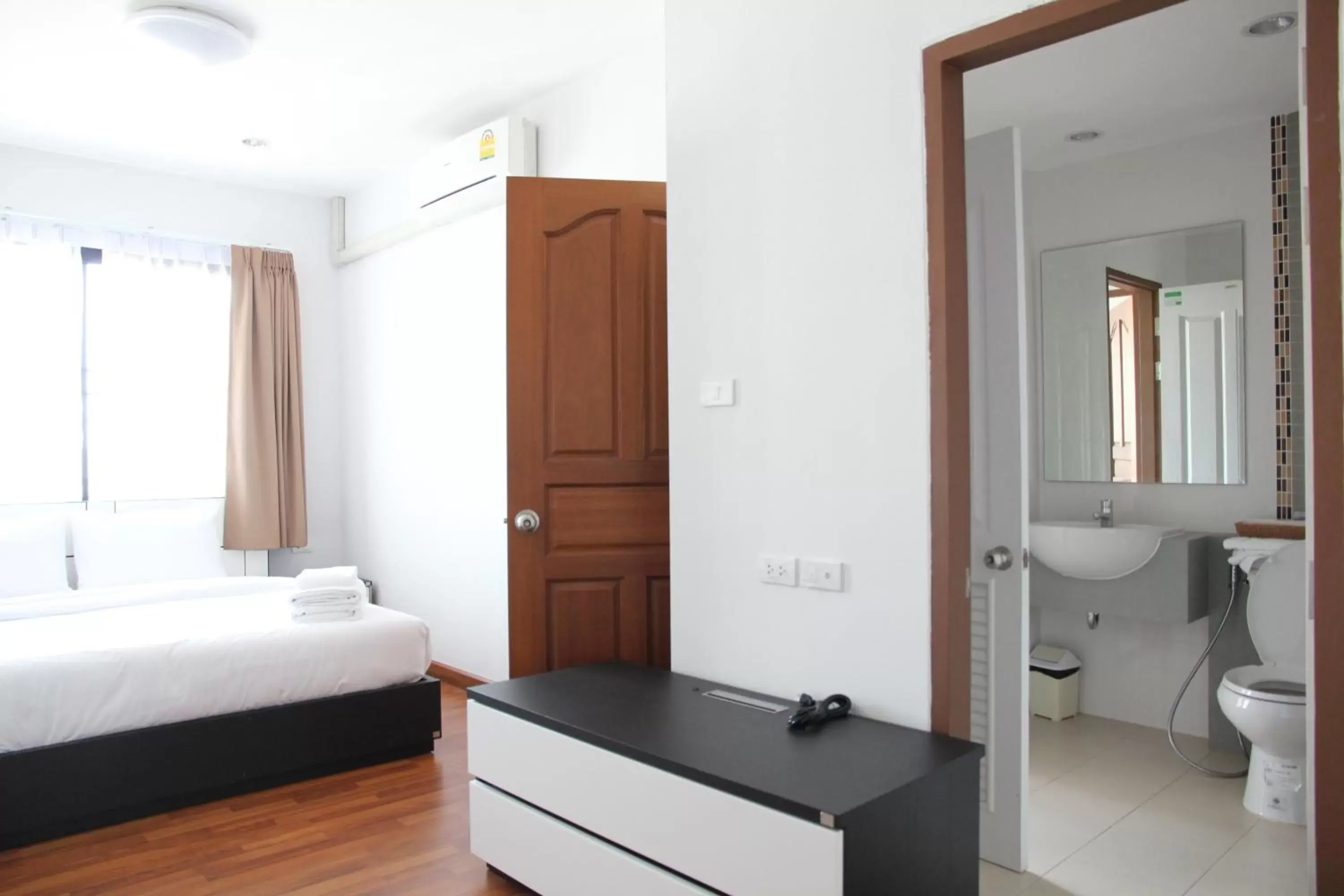 Bedroom, Bed in V-twin Donjan Service Apartment Bedroom, Bed in V-twin Donjan Service Apartment