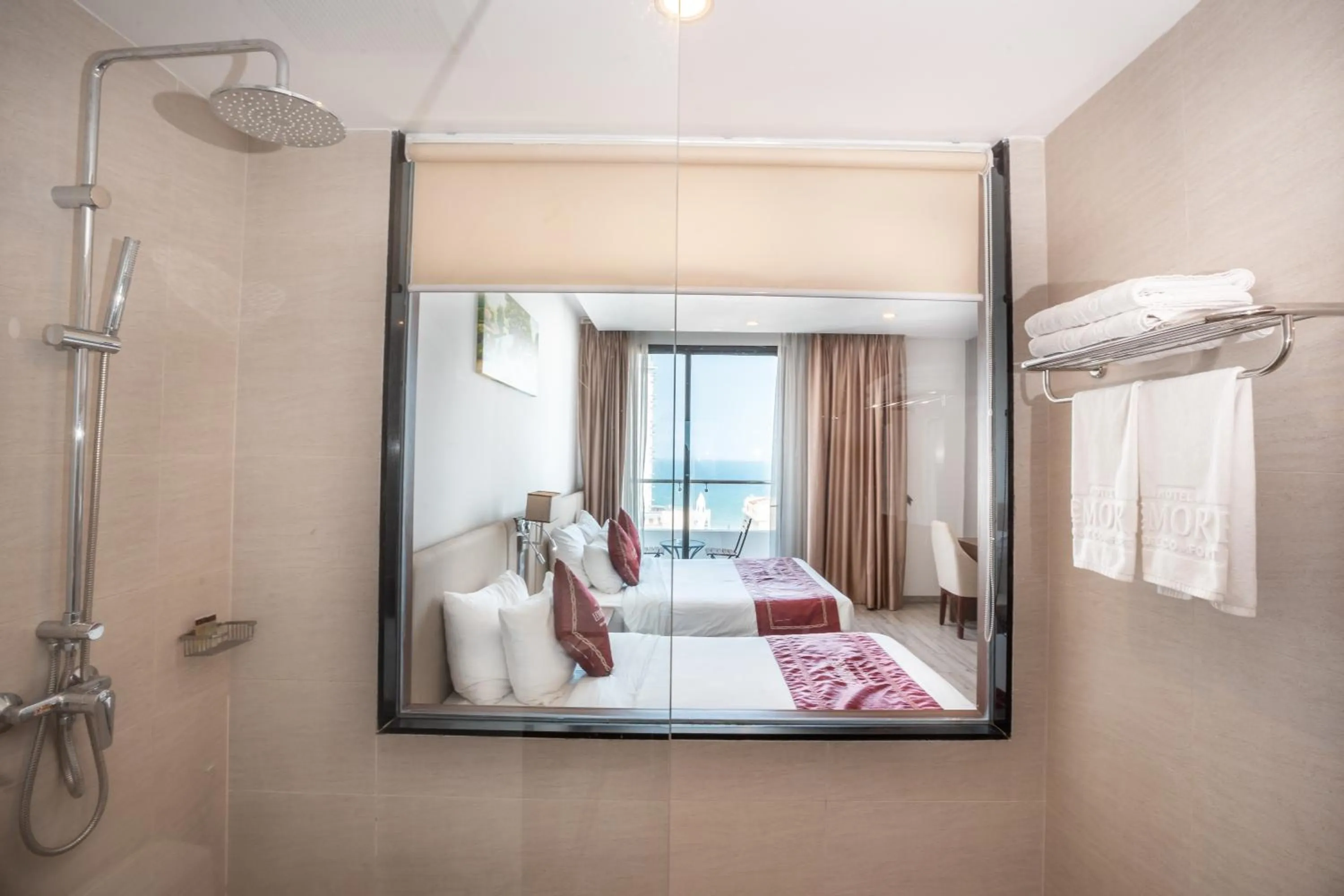Shower, Bed in LeMore Hotel Nha Trang