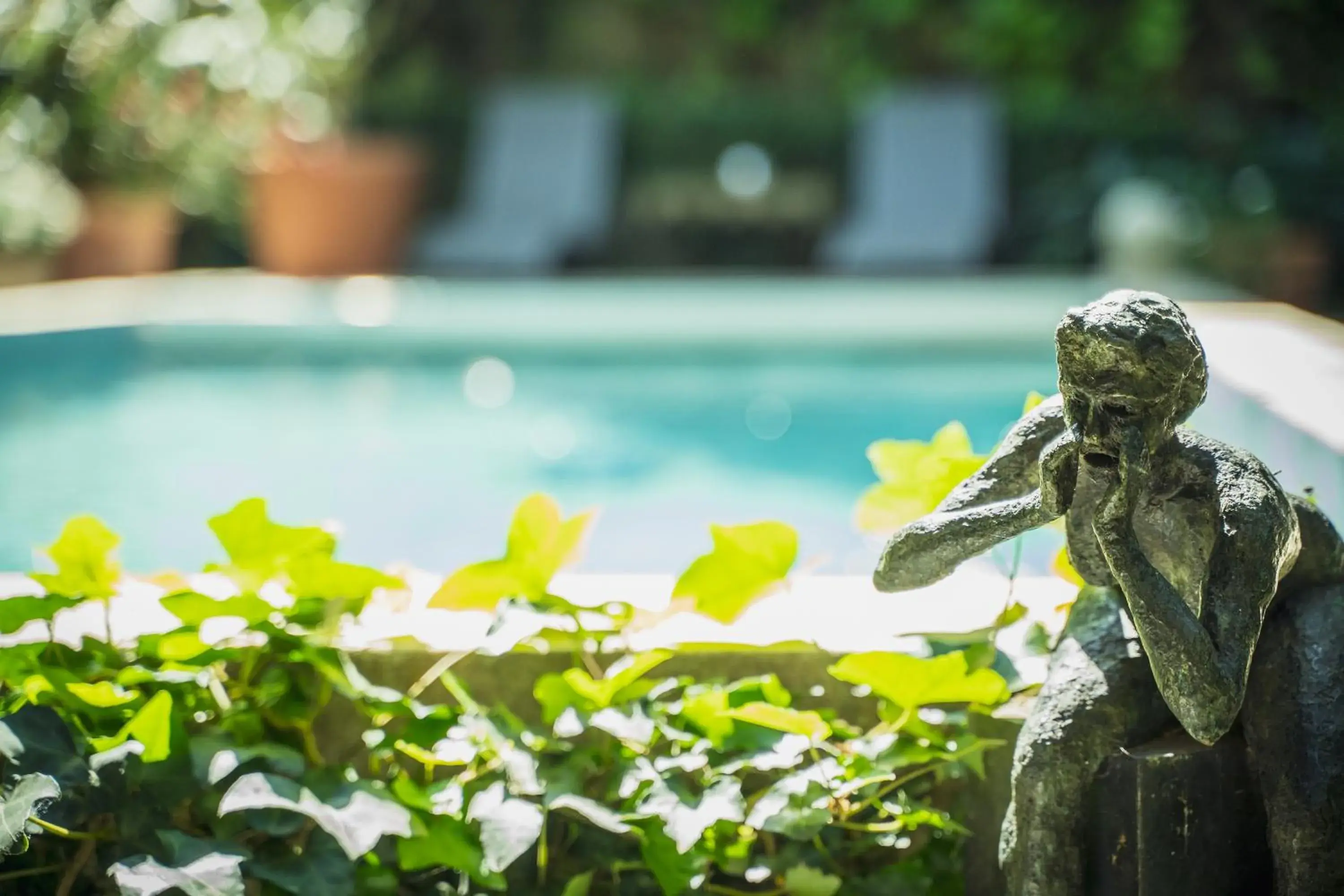 Summer, Swimming Pool in Les Jardins de Baracane