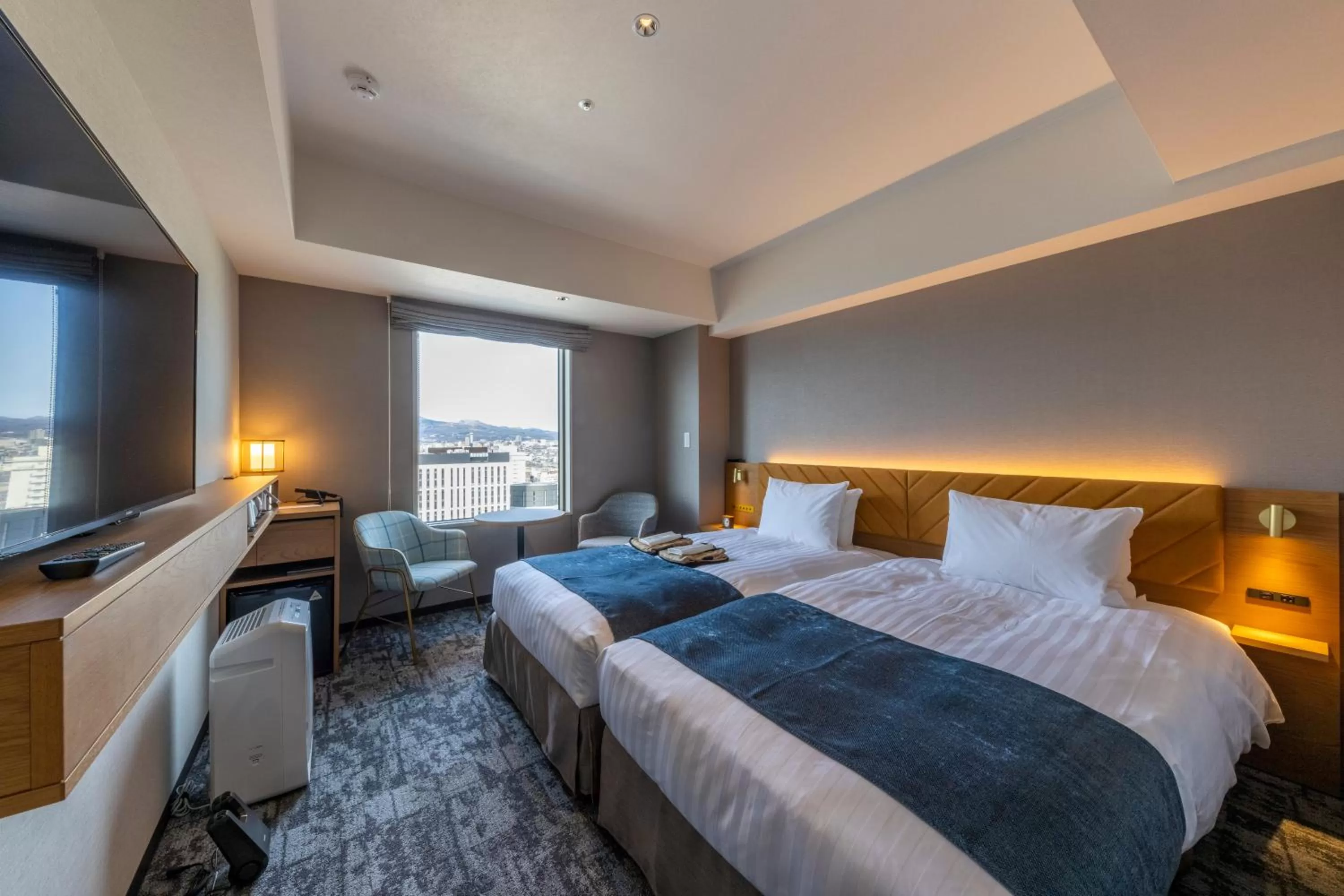 Bed in Tokyu Stay Hakodate Asaichi Akarinoyu