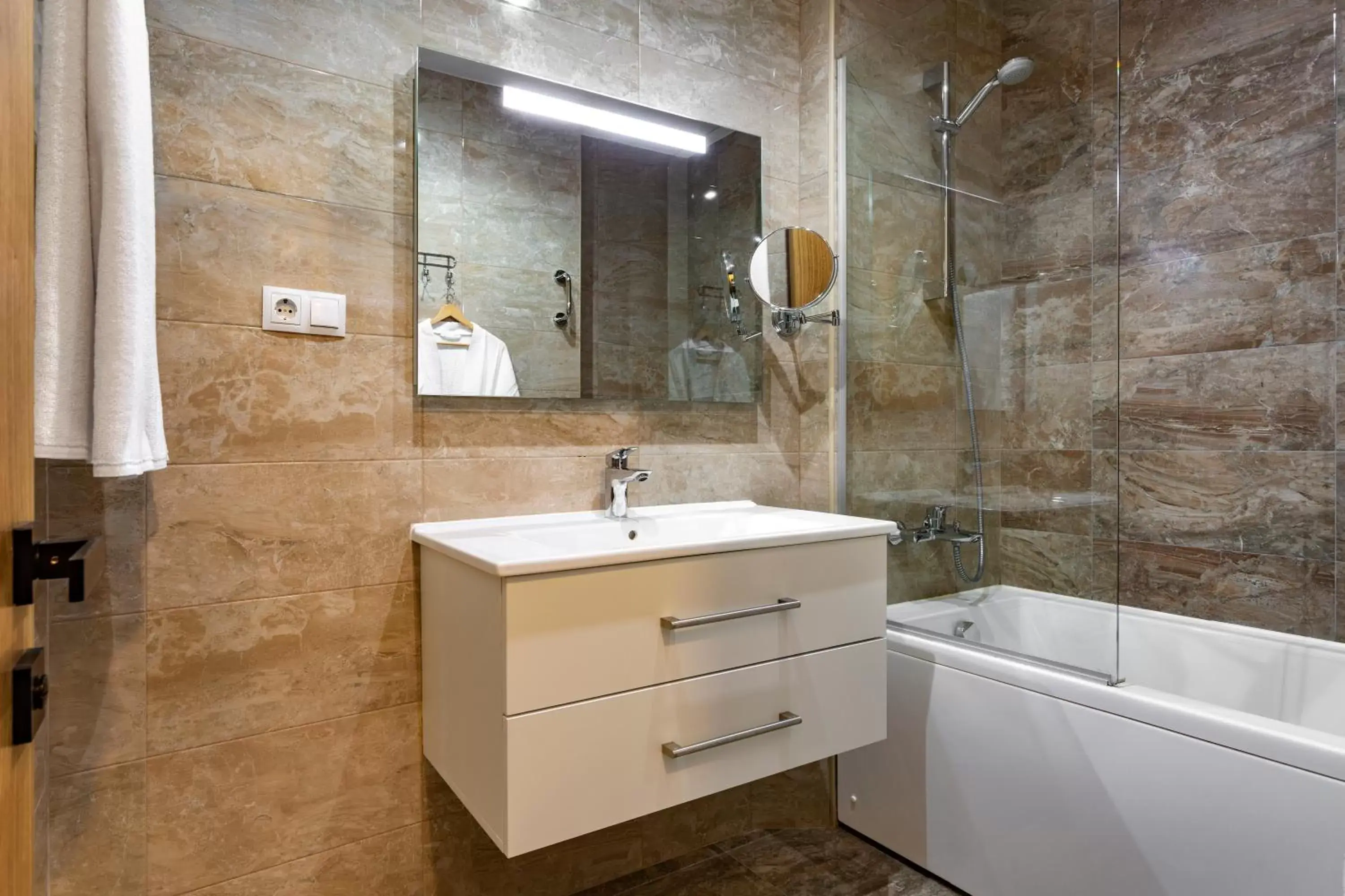 Bathroom in Citadines City Centre Tbilisi Apart`hotel