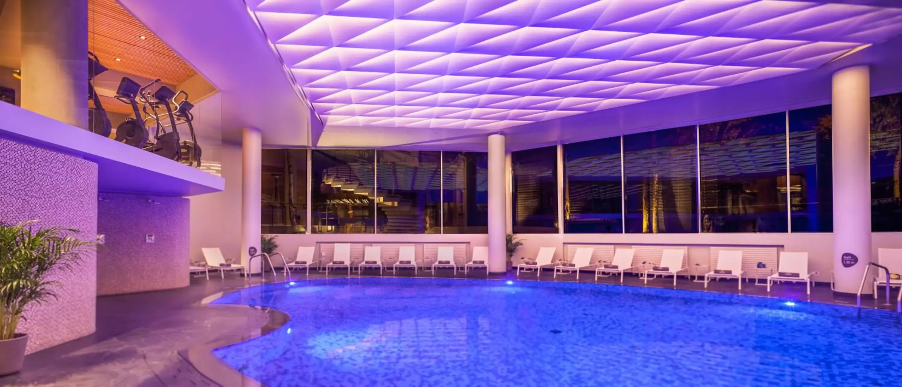 Night, Swimming Pool in Crowne Plaza Bucharest, an IHG Hotel