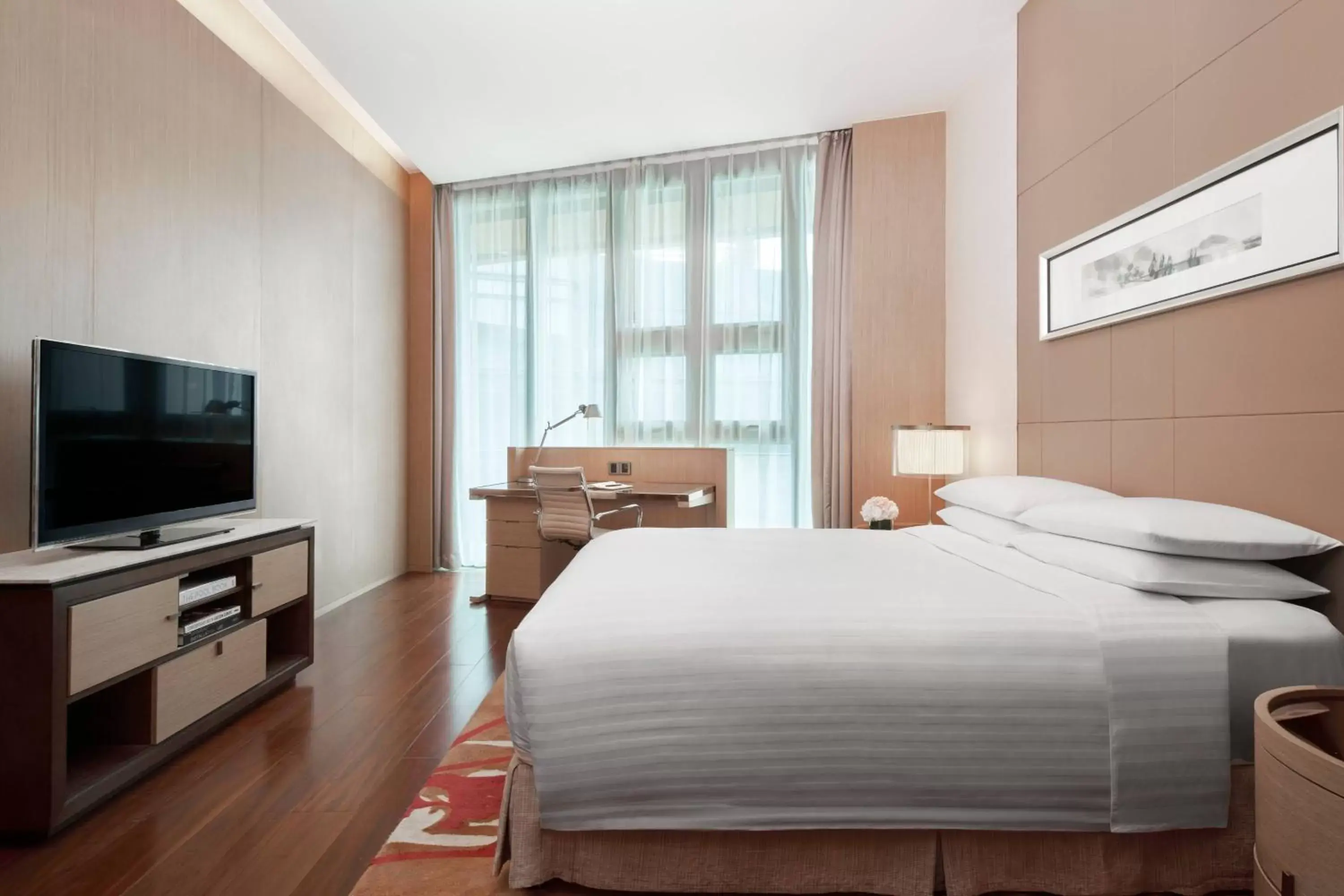 Bedroom, Bed in The OCT Harbour, Shenzhen - Marriott Executive Apartments