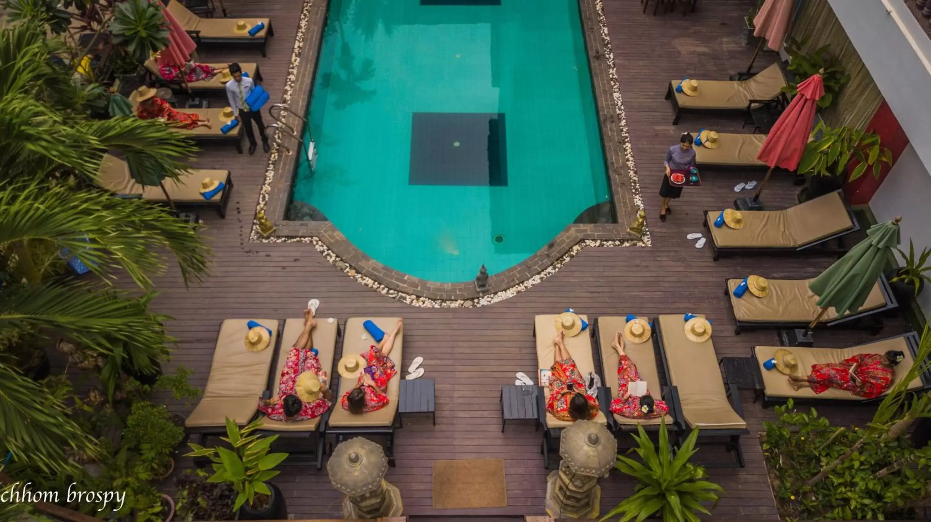 Swimming pool, Pool View in Mekong Angkor Palace Inn