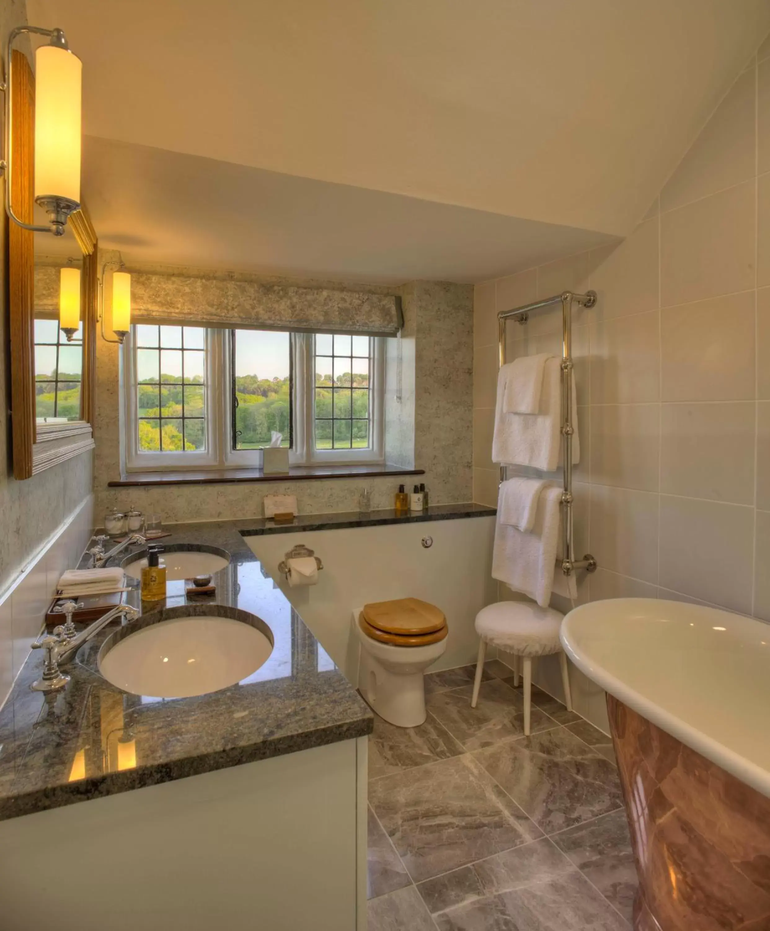 Bathroom in Gravetye Manor