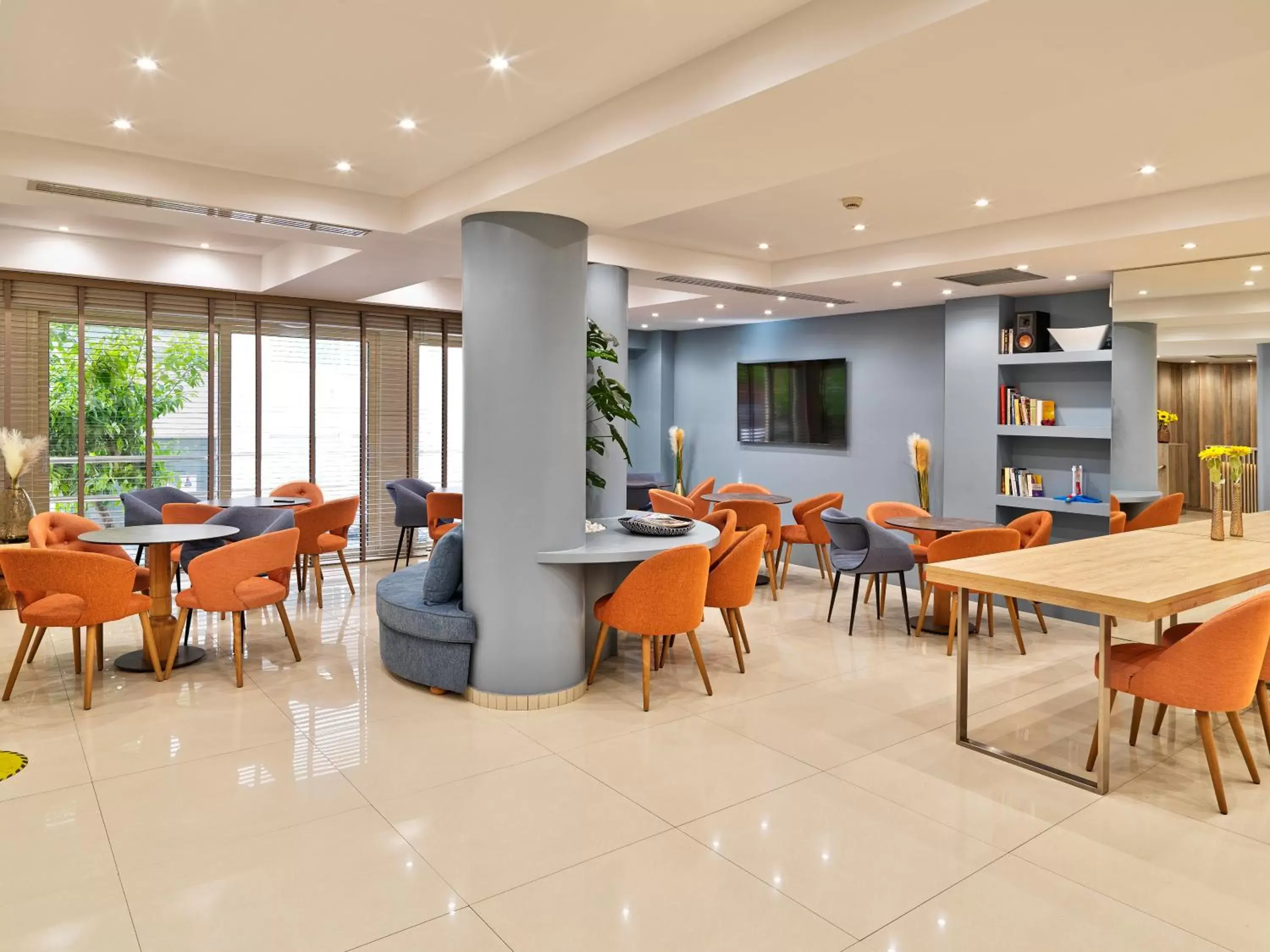 Communal lounge/ TV room, Restaurant/Places to Eat in Phidias Piraeus Hotel