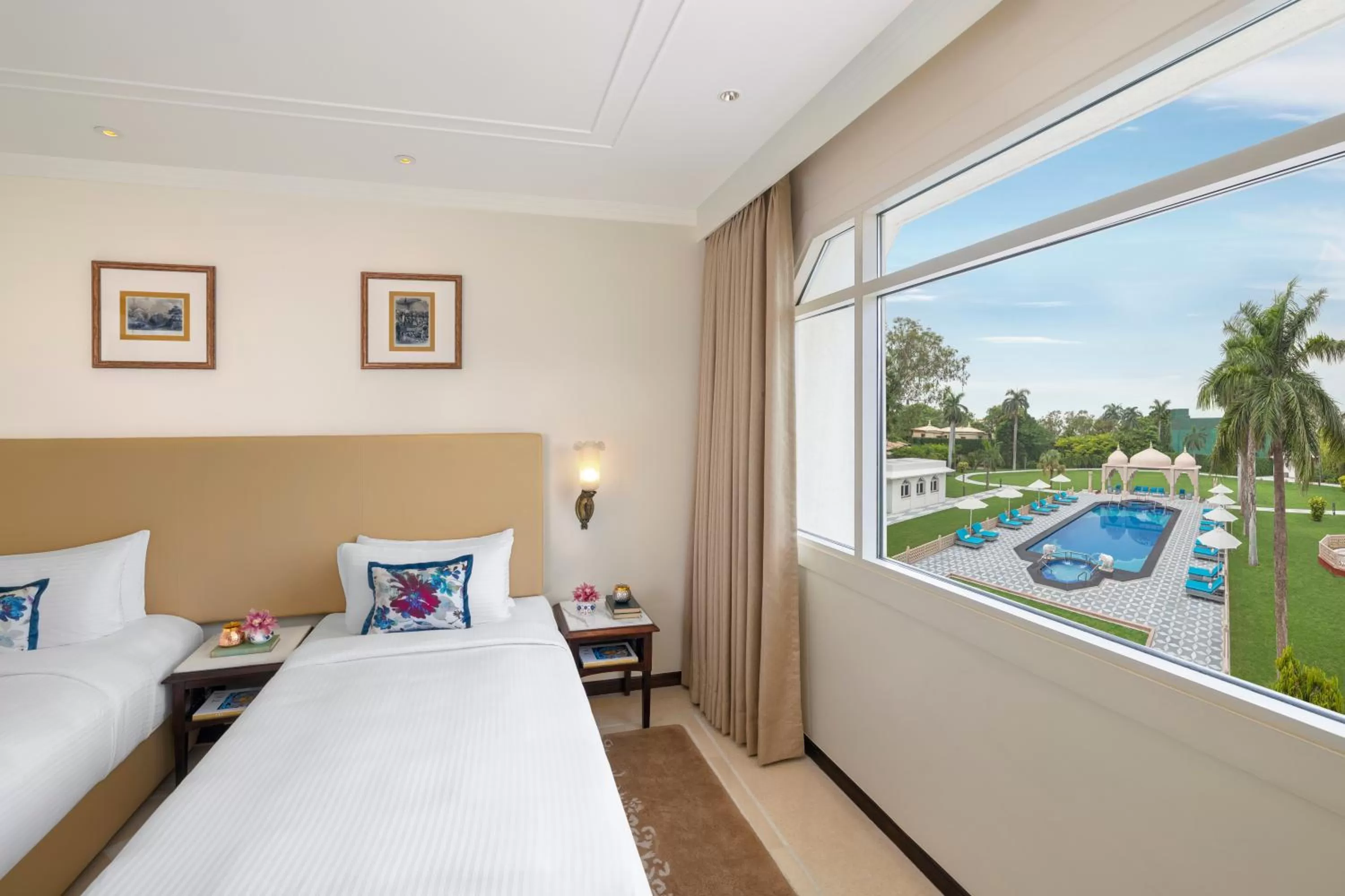 View (from property/room), Bed in Tajview, Agra-IHCL SeleQtions