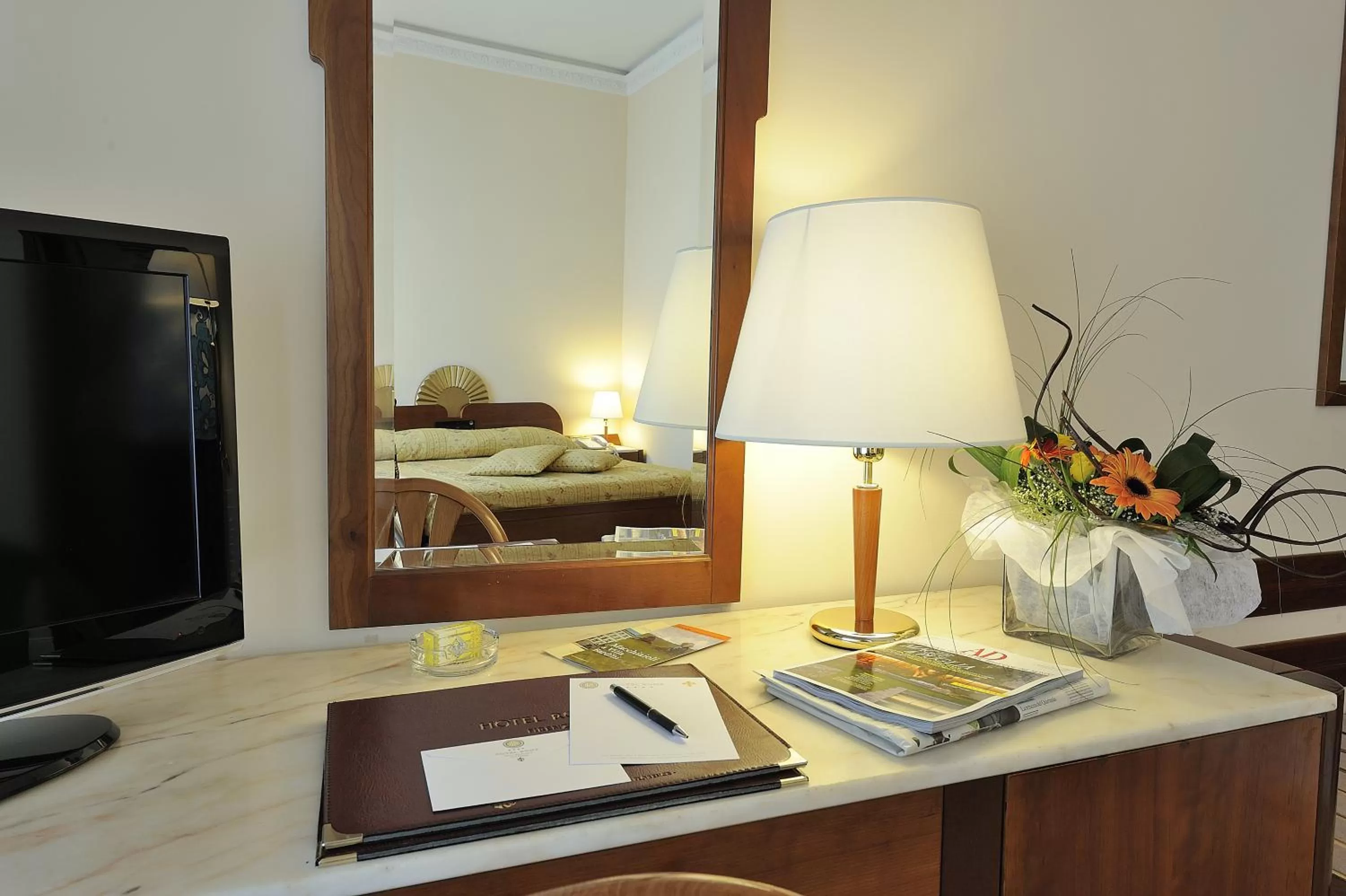 Decorative detail, Bed in Hotel Roma