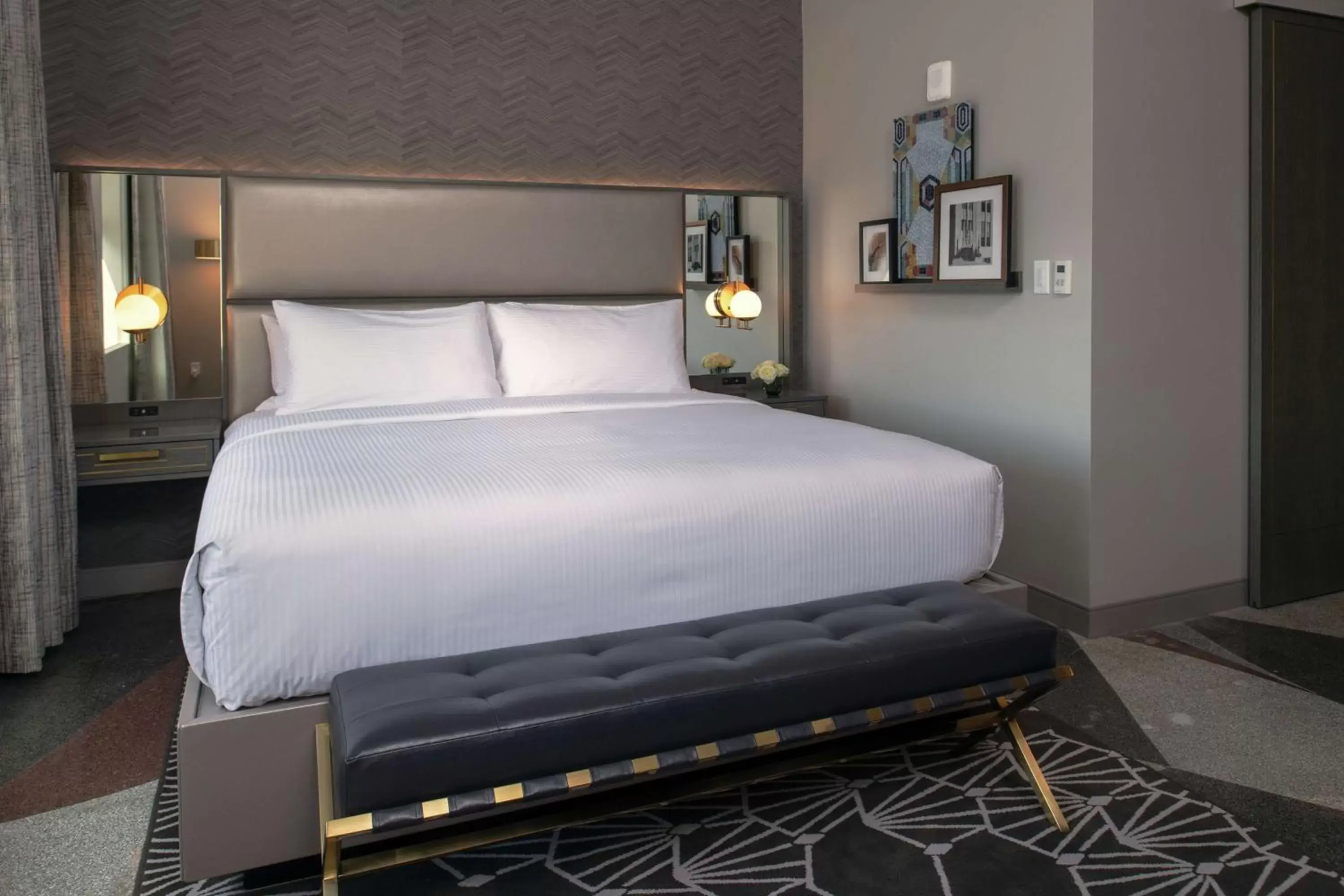 Bed in Tulsa Club Hotel Curio Collection By Hilton