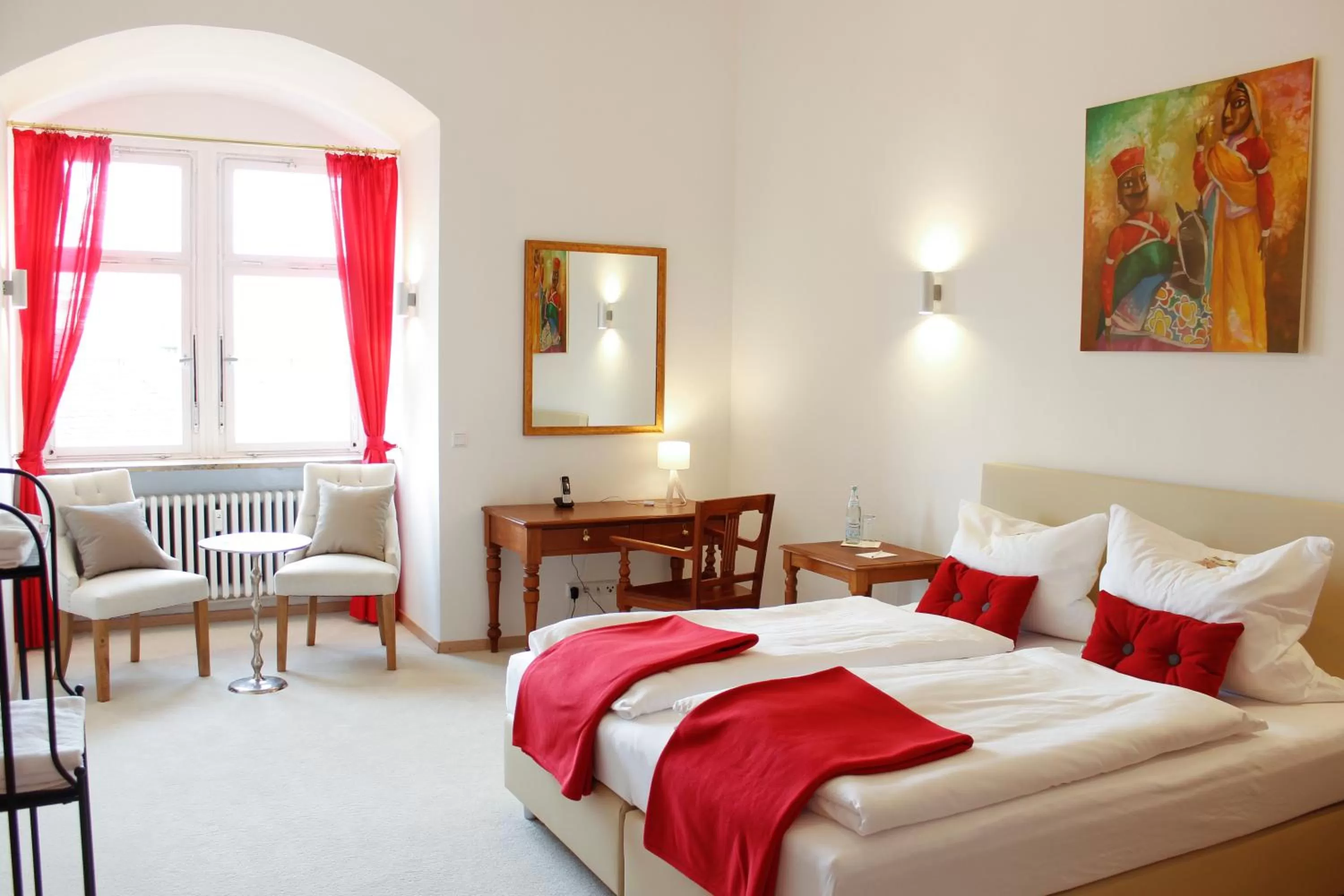 Decorative detail, Bed in BioHotel Schloss Kirchberg