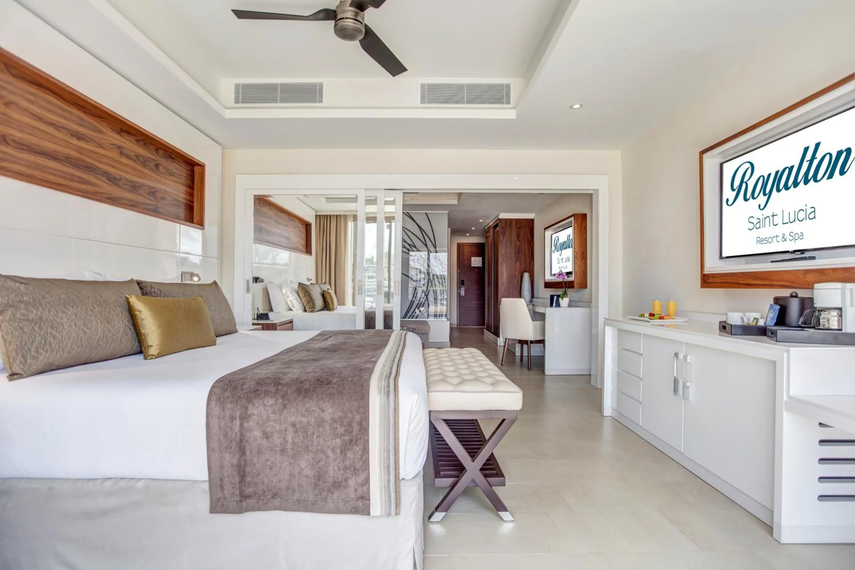 Bedroom, Bed in Royalton Saint Lucia, An Autograph Collection All-Inclusive Resort